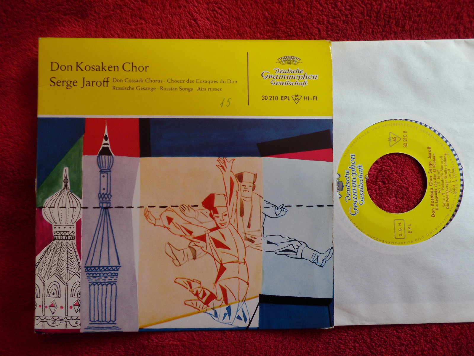 Don Kosaken Chor Serge Jaroff – Eintönig klingt hell das Glöckchen + Stenka Rasin / Die Legende von den 12 Räubern + Die Petersburger Straße entlang (Deutsche Grammophon, 30 210)