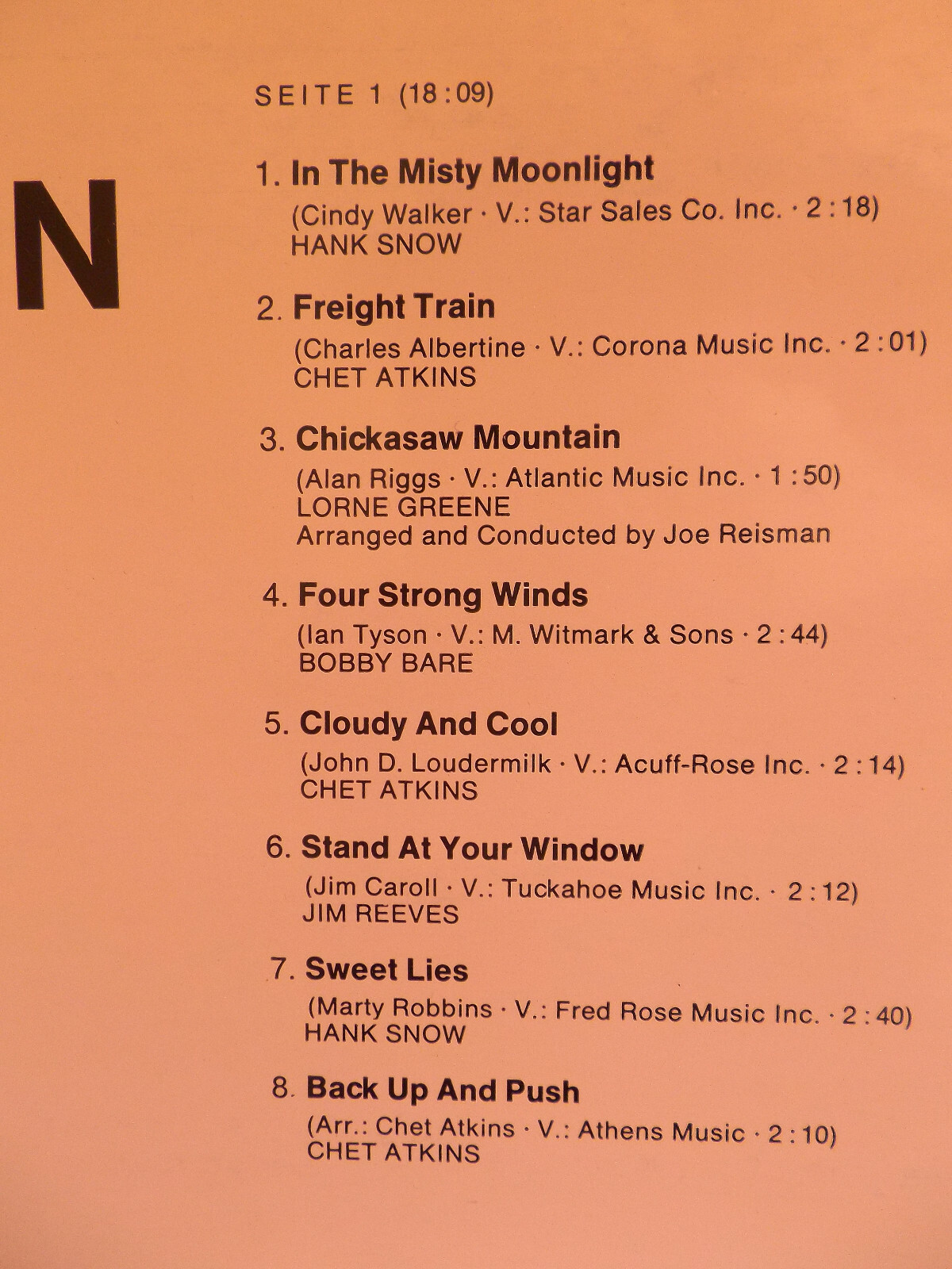 V.A. – Western Folk (RCA Victor Records, LP), Bild 4