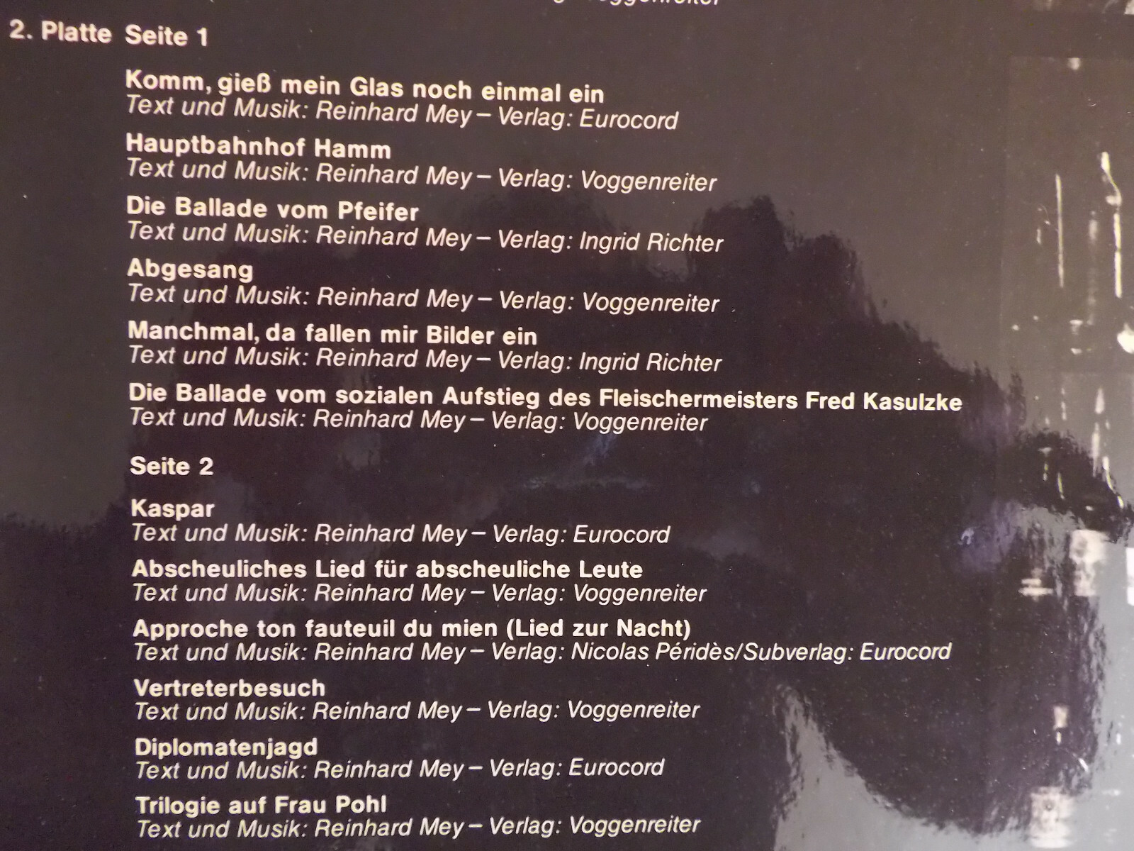 Reinhard Mey – Live | Intercord Doppel-LP, FOC, Bild 6