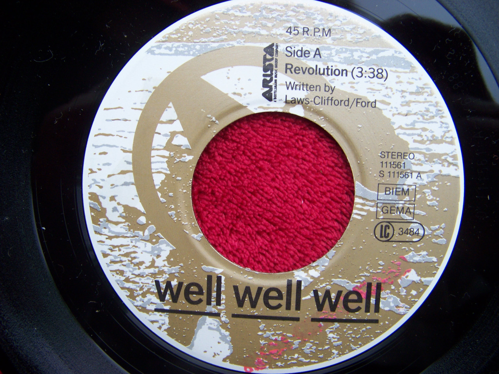 Well Well Well – Revolution / I will (Arista, 1989, 7″-Single)
