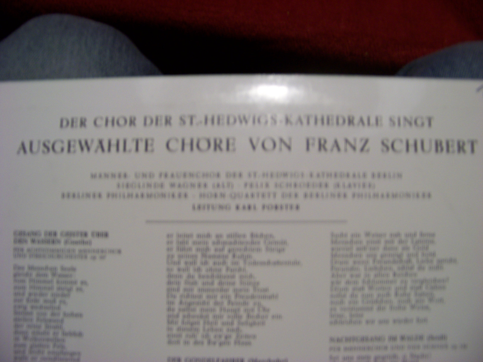 Chor der St.-Hedwigs-Kathedrale – Chöre von Franz Schubert | Electrola 10-inch-LP, Bild 3