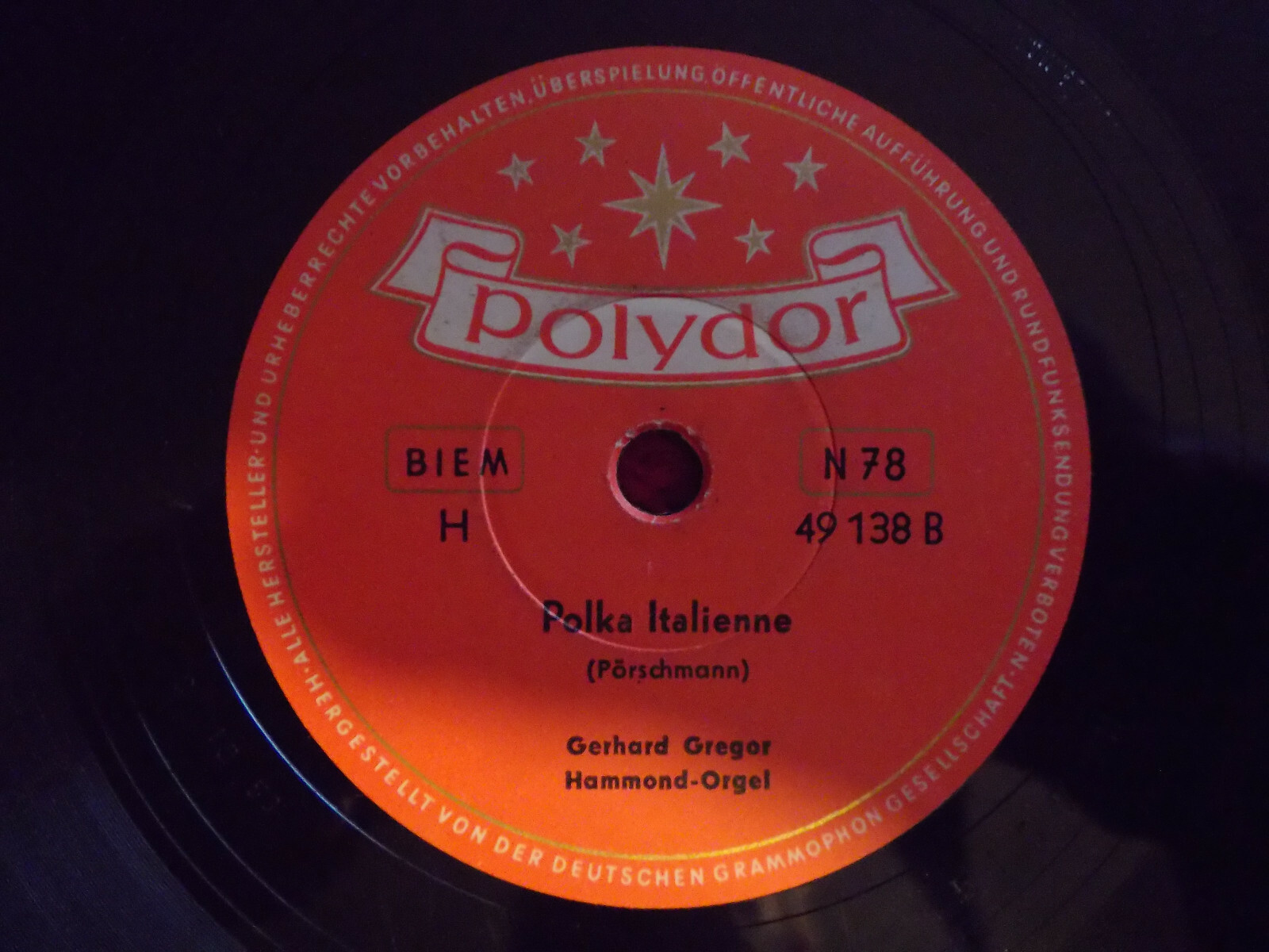 Gerhard Greger – Frisch und munter / Polka Italienne (78 U/min), Bild 2