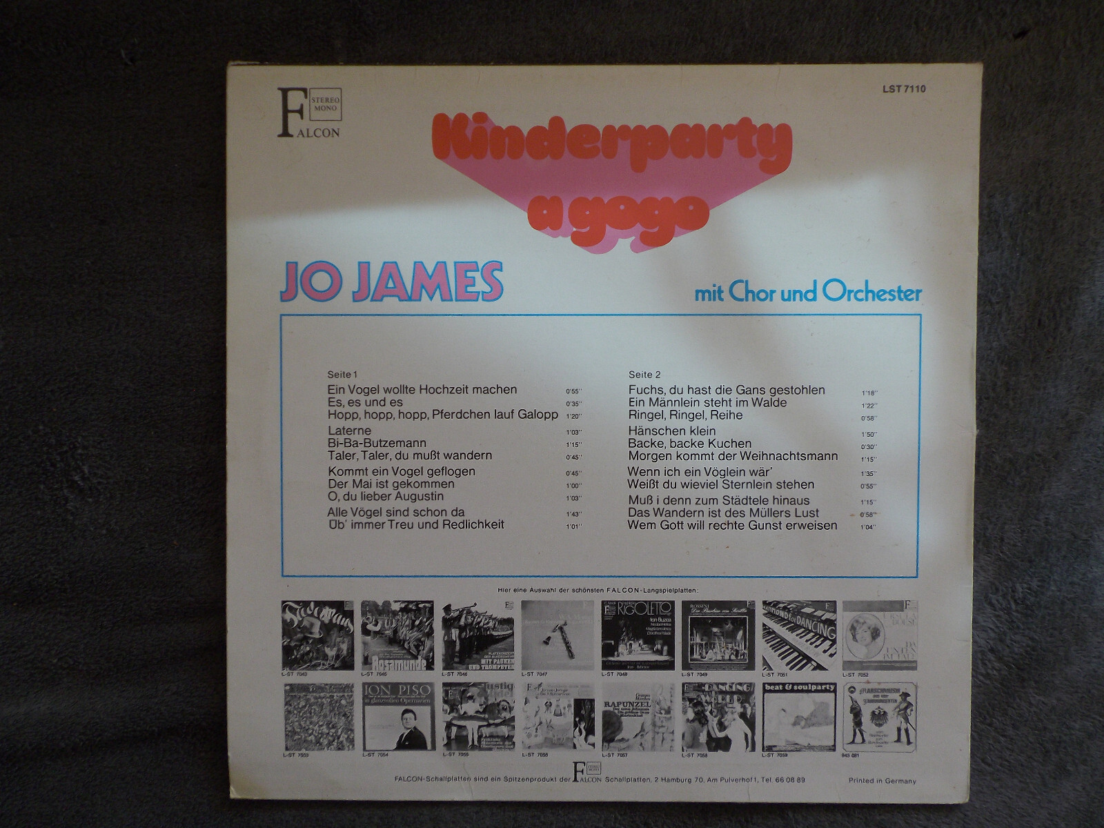 Jo James – Kinderparty a gogo (LP), Bild 2