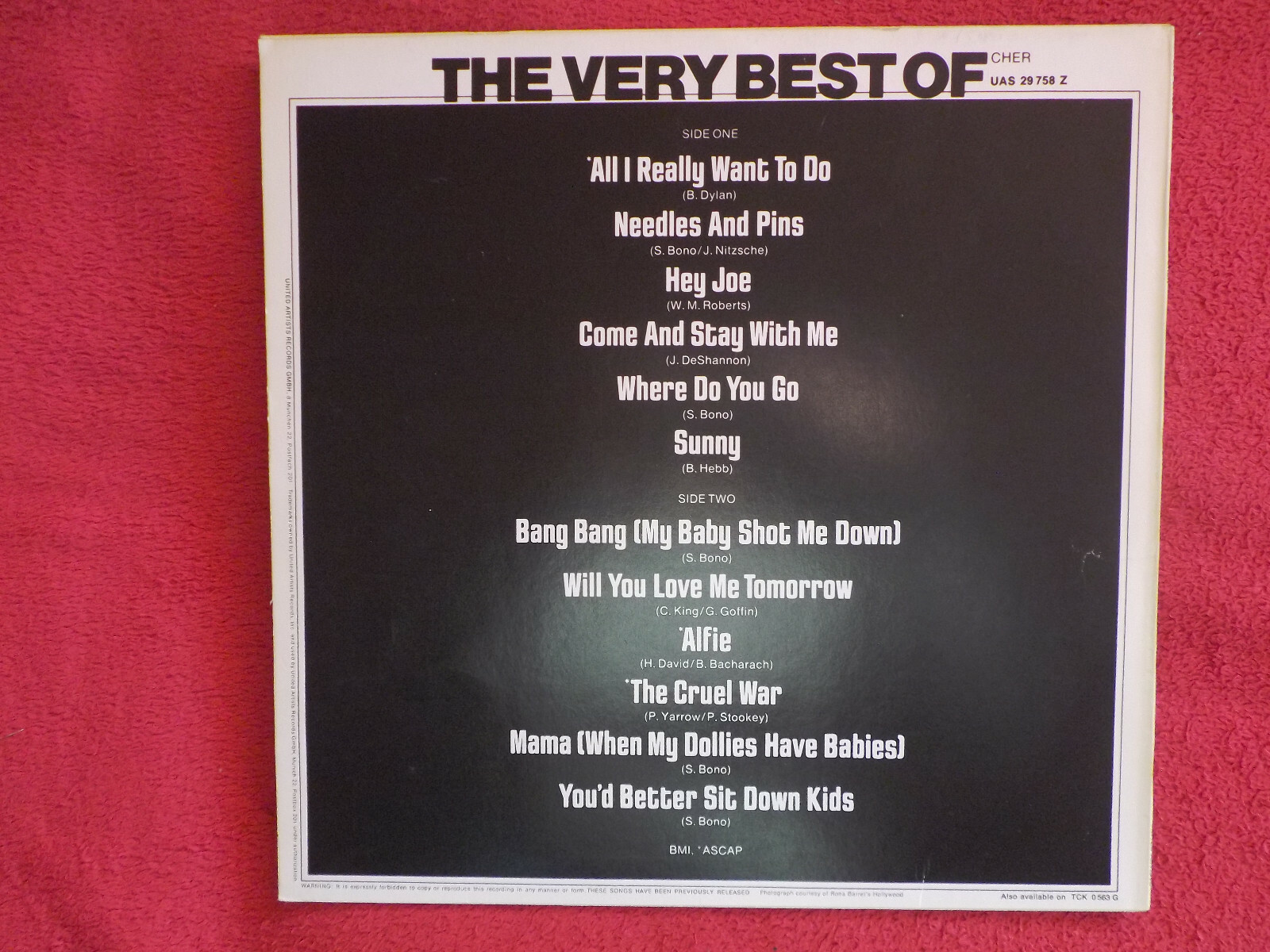 Cher – The Very Best of Cher (LP, Deutschland, 1975), Bild 3