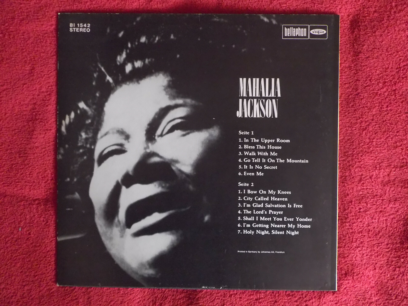 Mahalia Jackson – same (Bellaphon Records, BI 1542), Bild 3