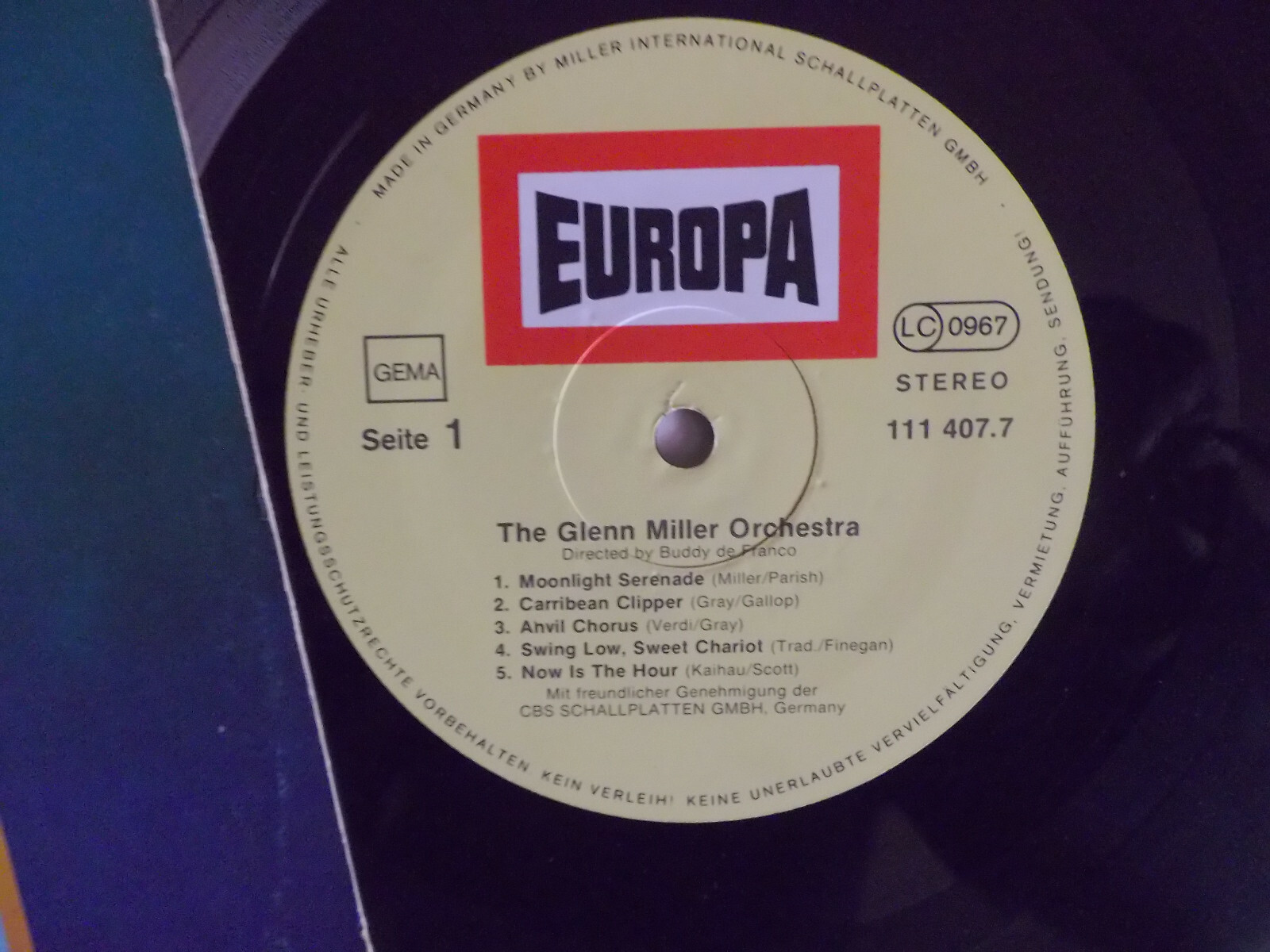 Glenn Miller – The Glenn Miller Orchestra directed by Buddy de Franco (LP), Bild 2