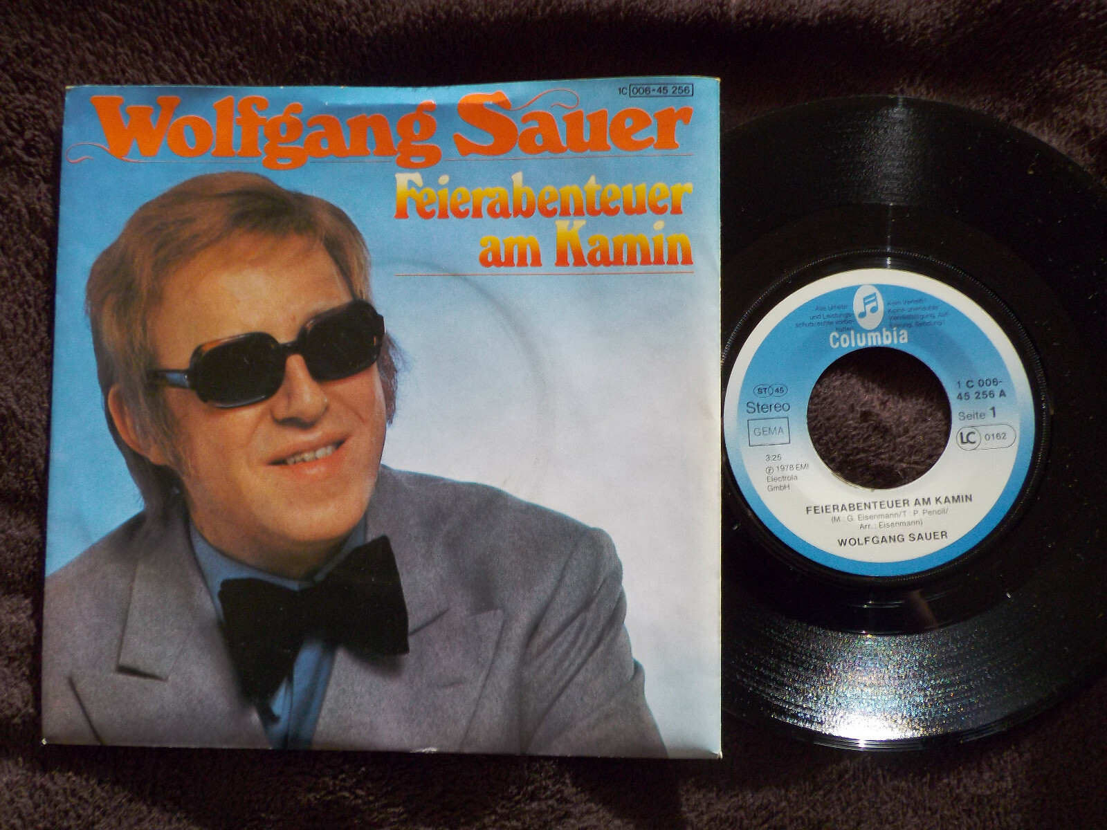 Wolfgang Sauer – Feierabenteuer am Kamin / Herz As | Columbia 7″