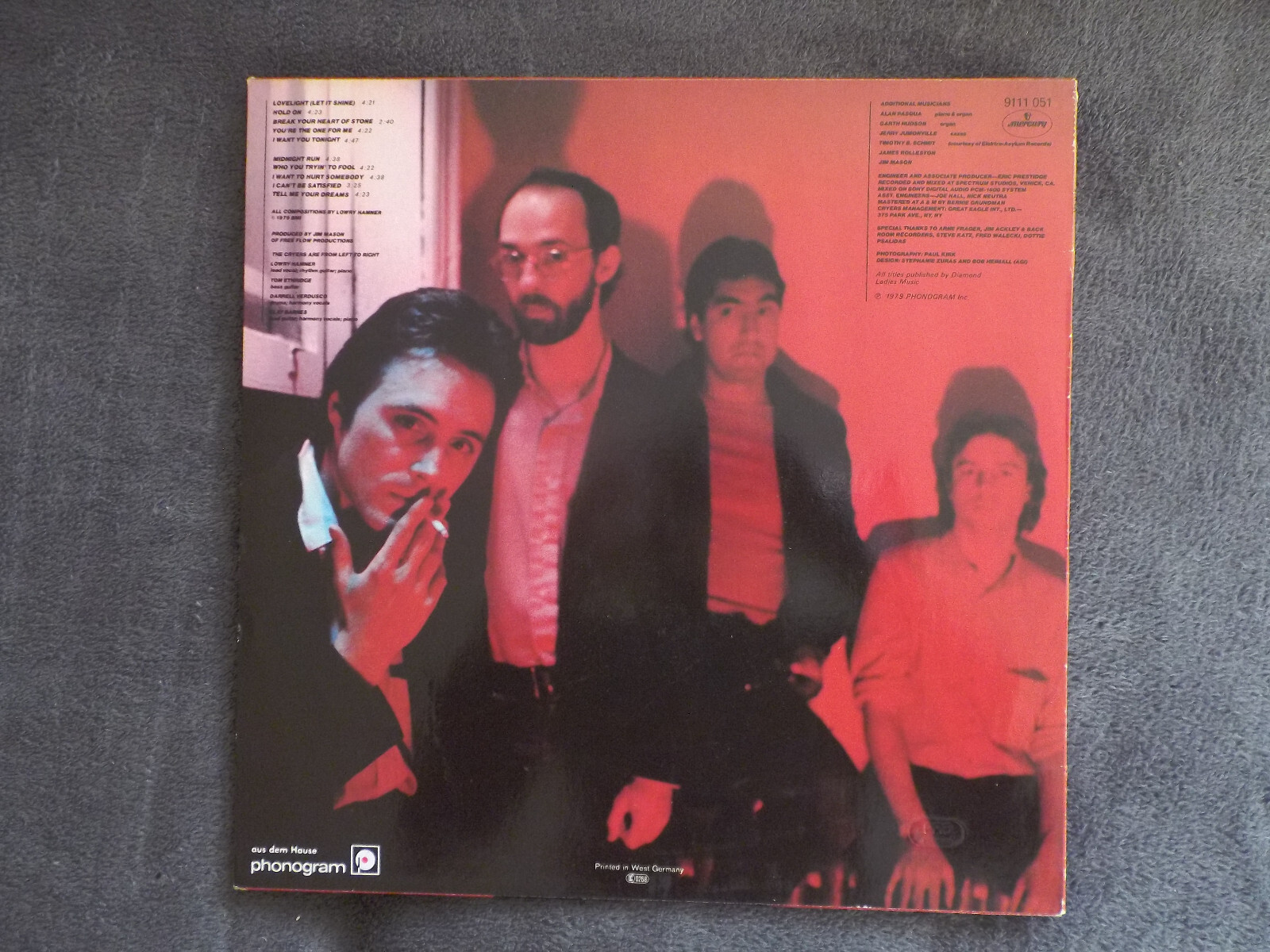 Lowry Hamner and The Cryers – Midnight run (Mercury, 1979), Bild 2