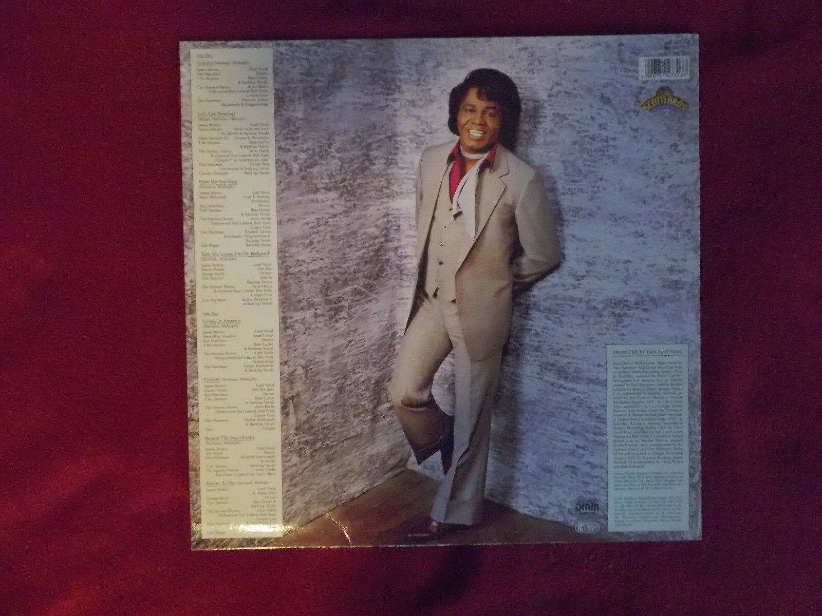 James Brown – Gravity (LP, weißes Vinyl, Scotty Bros. Records, 1986), Bild 3