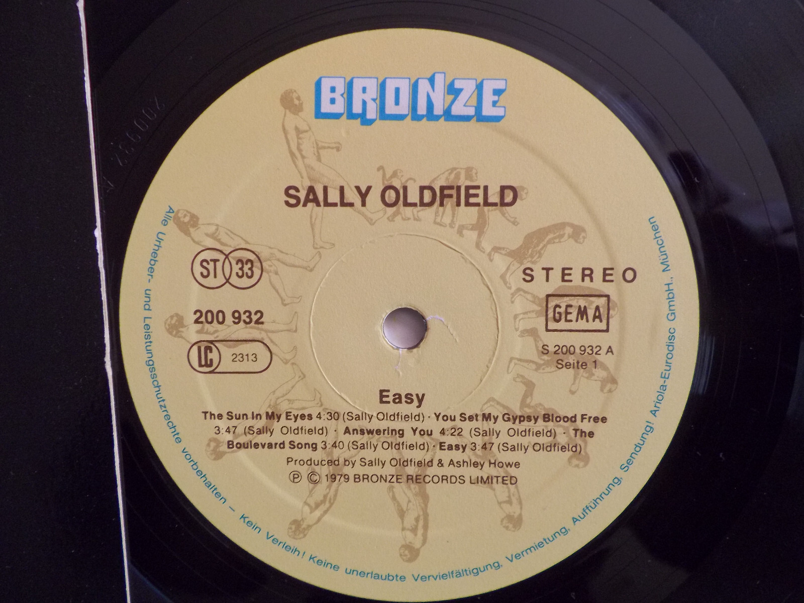Sally Oldfield – Easy (LP, Bronze Records, 200 932, 1979), Bild 2