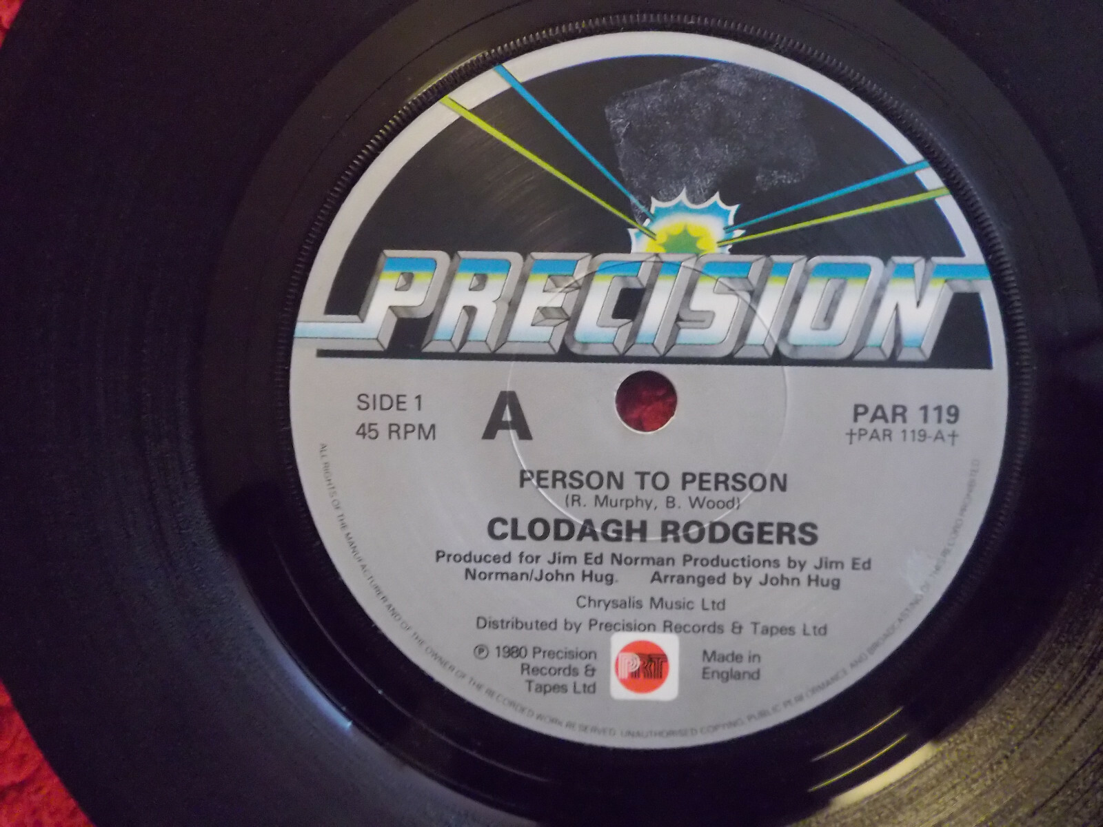 Clodagh Rodgers – Person to person / My simple heart (Precision Records, PAR 119, 1980)
