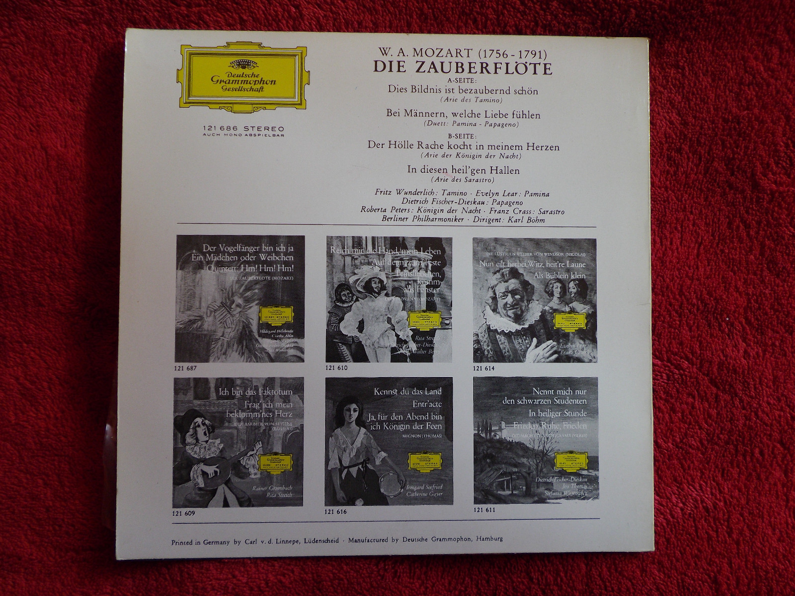 Die Zauberflöte – Fritz Wunderlich, Evelyn Lear, Fischer-Dieskau u.a. | Single, Bild 2