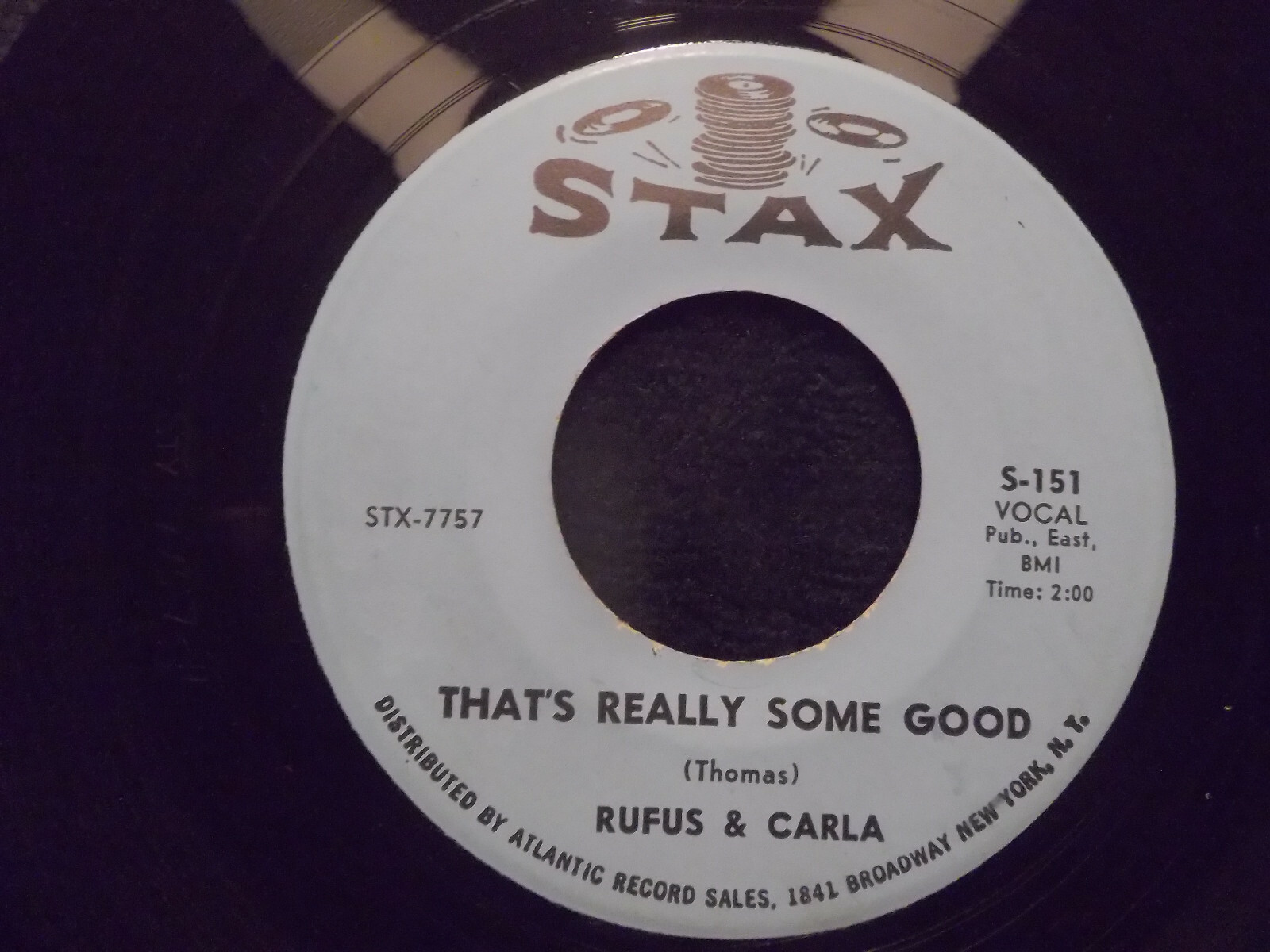 Rufus & Carla – Night time is the right time / That´s really some good (Stax 45), Bild 2