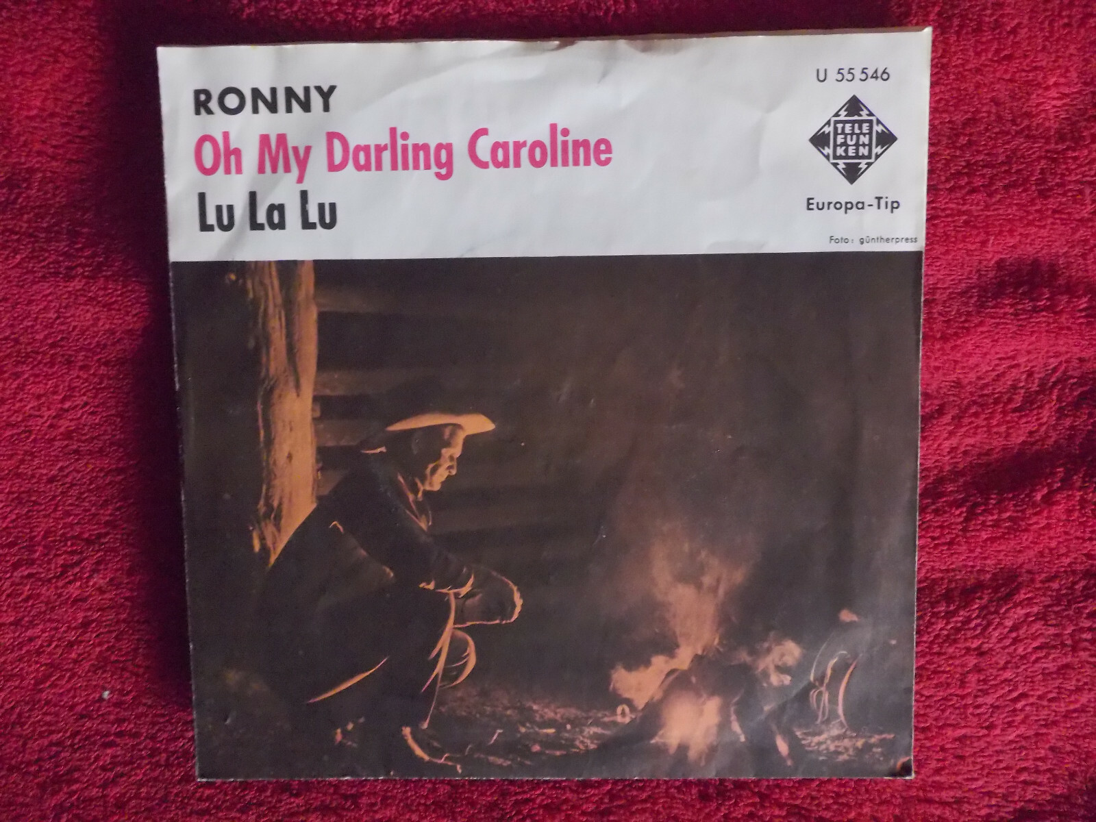 Ronny – Oh My Darling Caroline / La La Lu (Telefunken Records, U 55 54 6), Bild 3