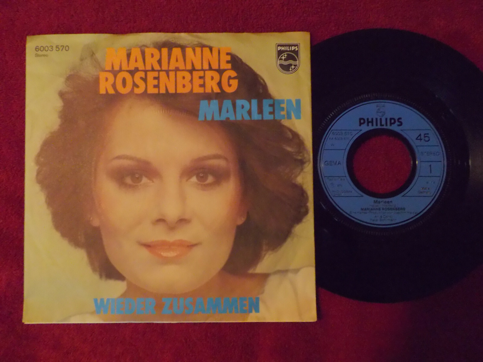 Marianne Rosenberg – Marleen / Wieder zusammen (Philips Records, 7″-Single)