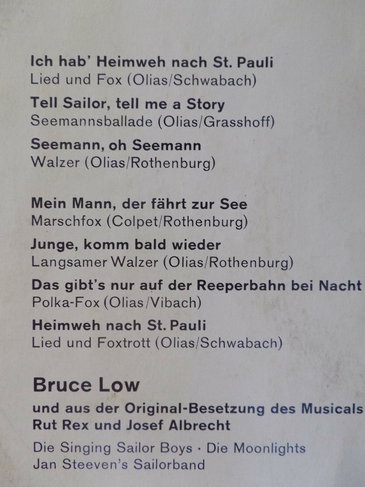 Bruce Low – Heimweh nach St. Pauli | Baccarola Records 10-Inch-Mini-LP, Bild 3