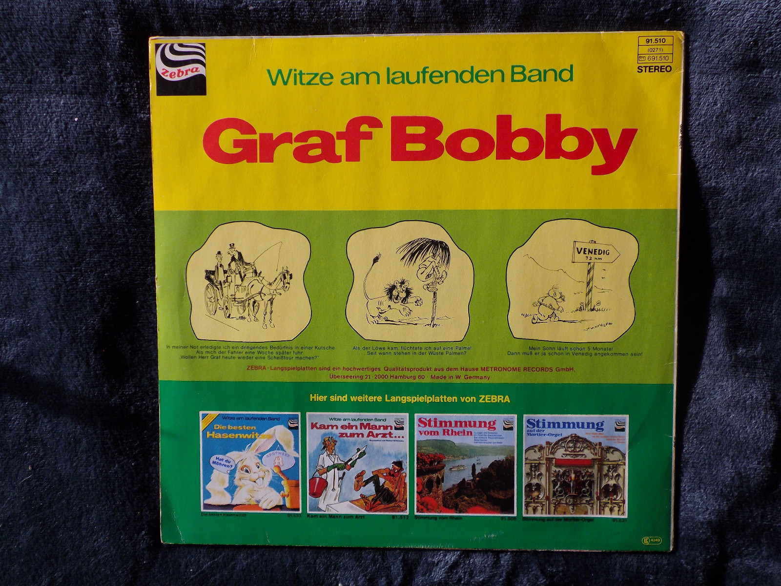 Graf Bobby – Witze am laufenden Band (LP, Zebra 91.510, 1977), Bild 2