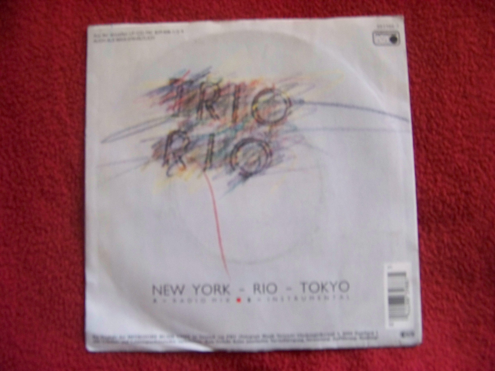 Trio Rio – New York - Rio - Tokyo / same instr. (Metronome Records, 1986), Bild 2