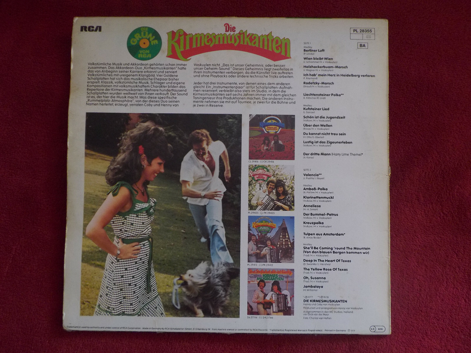 Die Kirmesmusikanten – 24 immer grüne Akkordeon-Erfolge | RCA Records, LP, Green Vinyl (1979), Bild 3