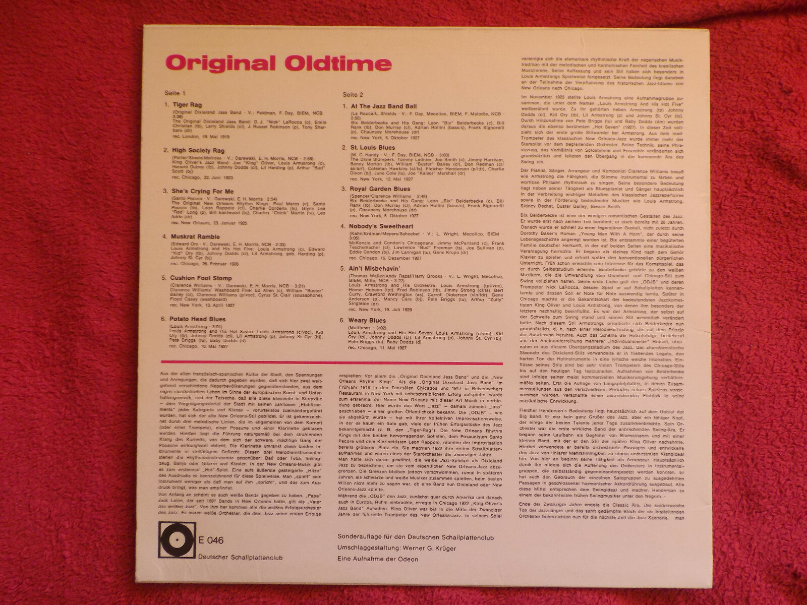 Various – Original Oldtime · LP, 1967, Bild 3