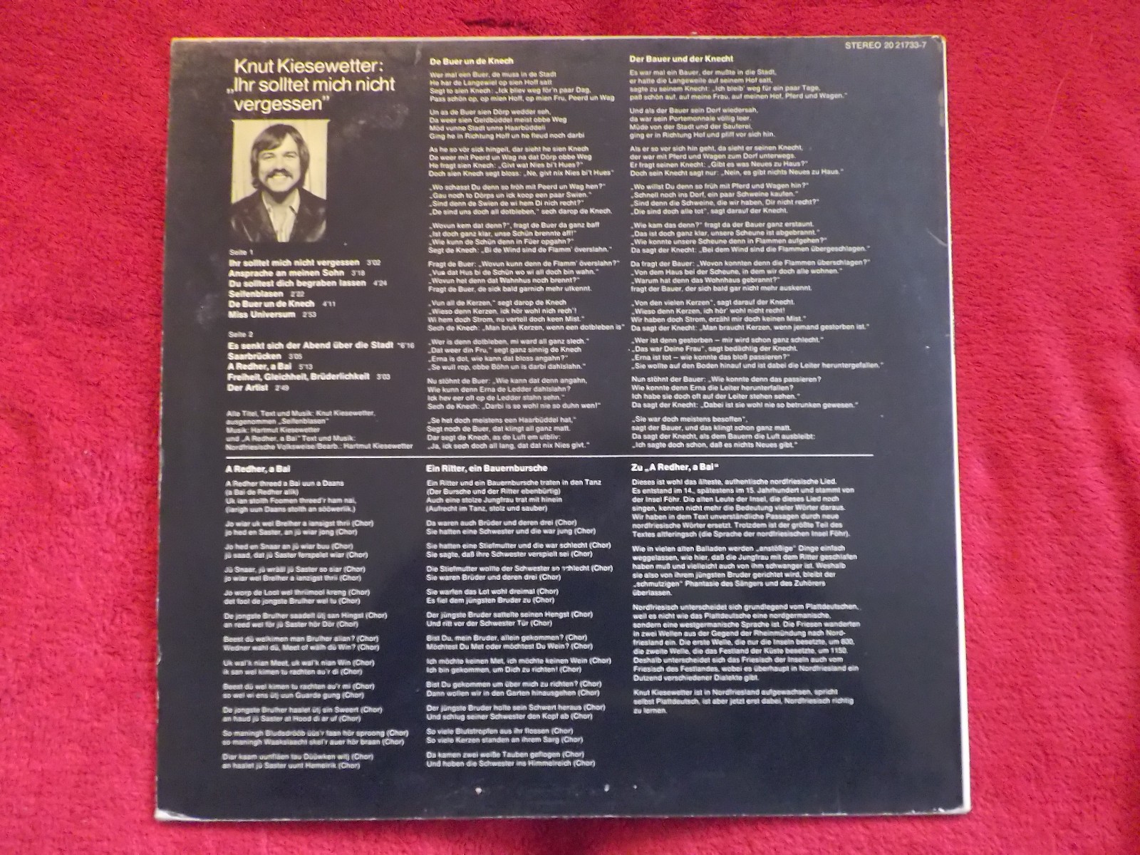 Knut Kiesewetter – Ihr solltet mich nicht vergessen (BASF, 1973), Bild 2