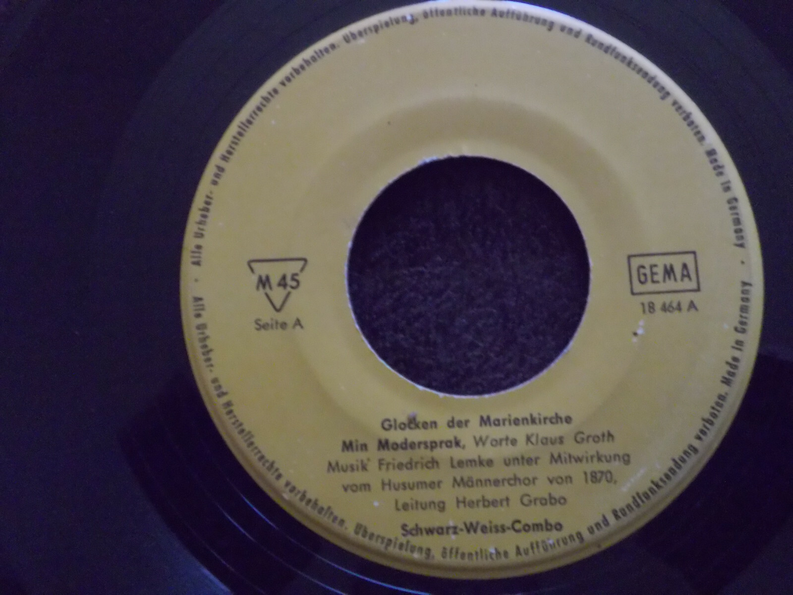 Schwarz-Weiss-Combo – Glocken der Marienkirche / As in de ganze Welt bekannt (Single)