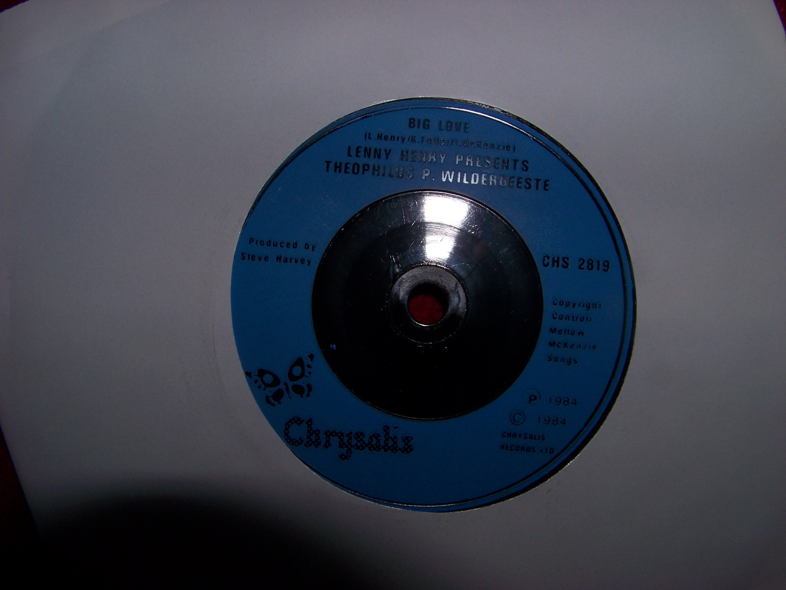 Lenny Henry presents Delbert Wilkins – Crucial times / Big love (Chrysalis Records, 1984), Bild 2