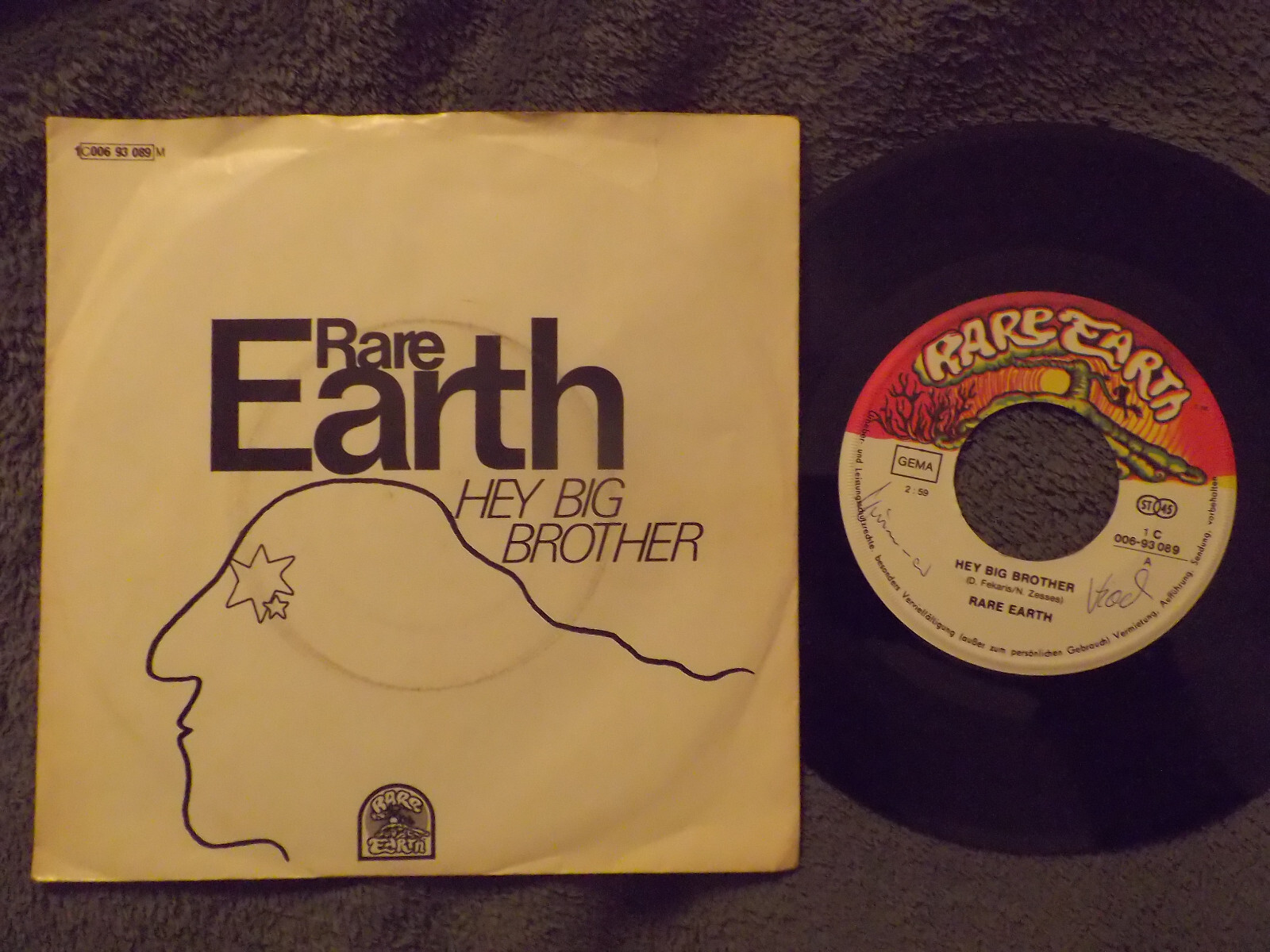 Rare Earth – Hey big brother / Under god´s light (7″-Single, 1973)