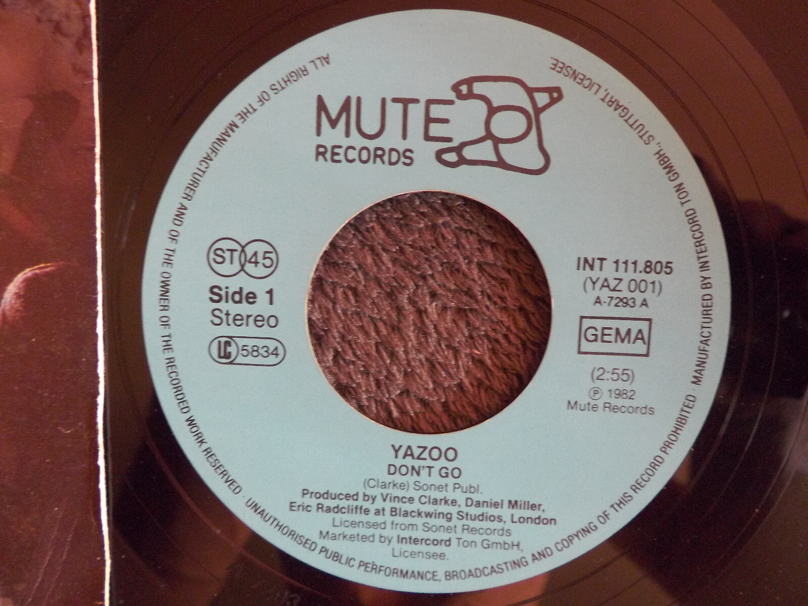 Yazoo – Don´t go / Winter kills (Single, Deutschland 1982), Bild 2