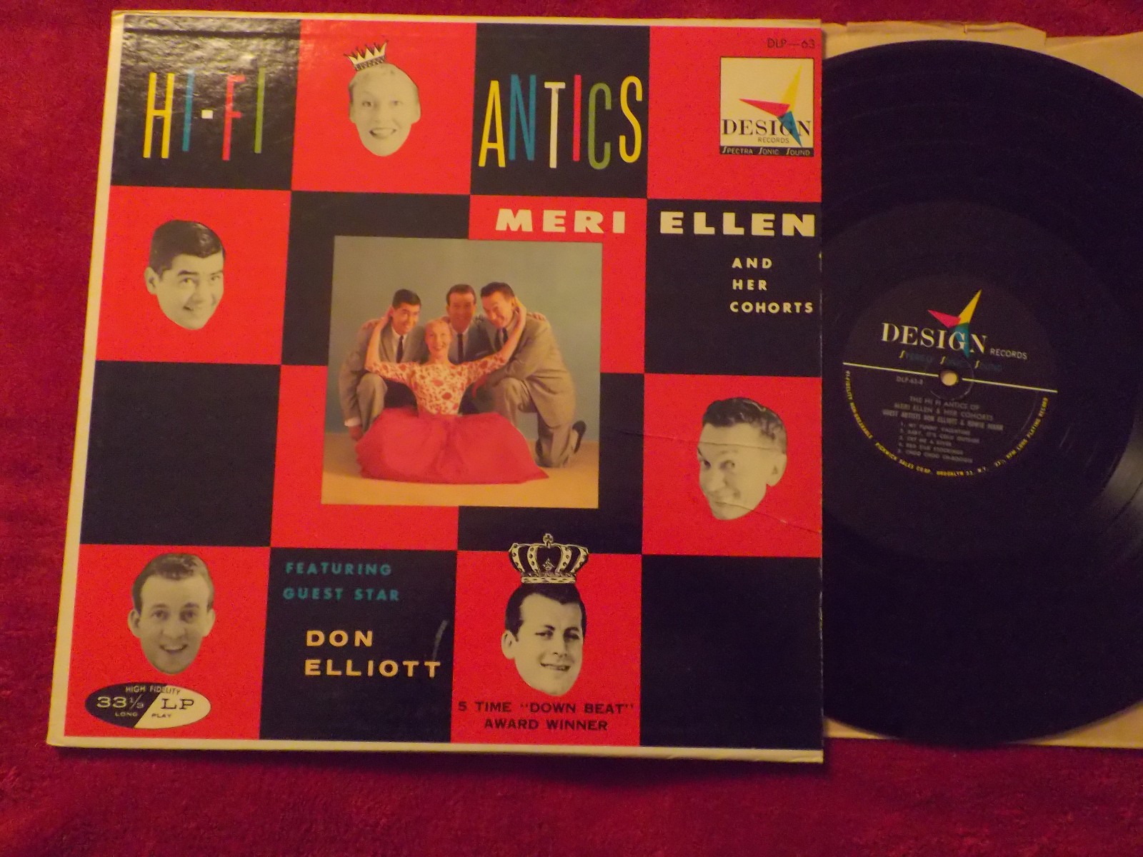 Meri Ellen and her Cohorts – Hi-Fi antics (LP, Design Records, DLP-63, 1957)