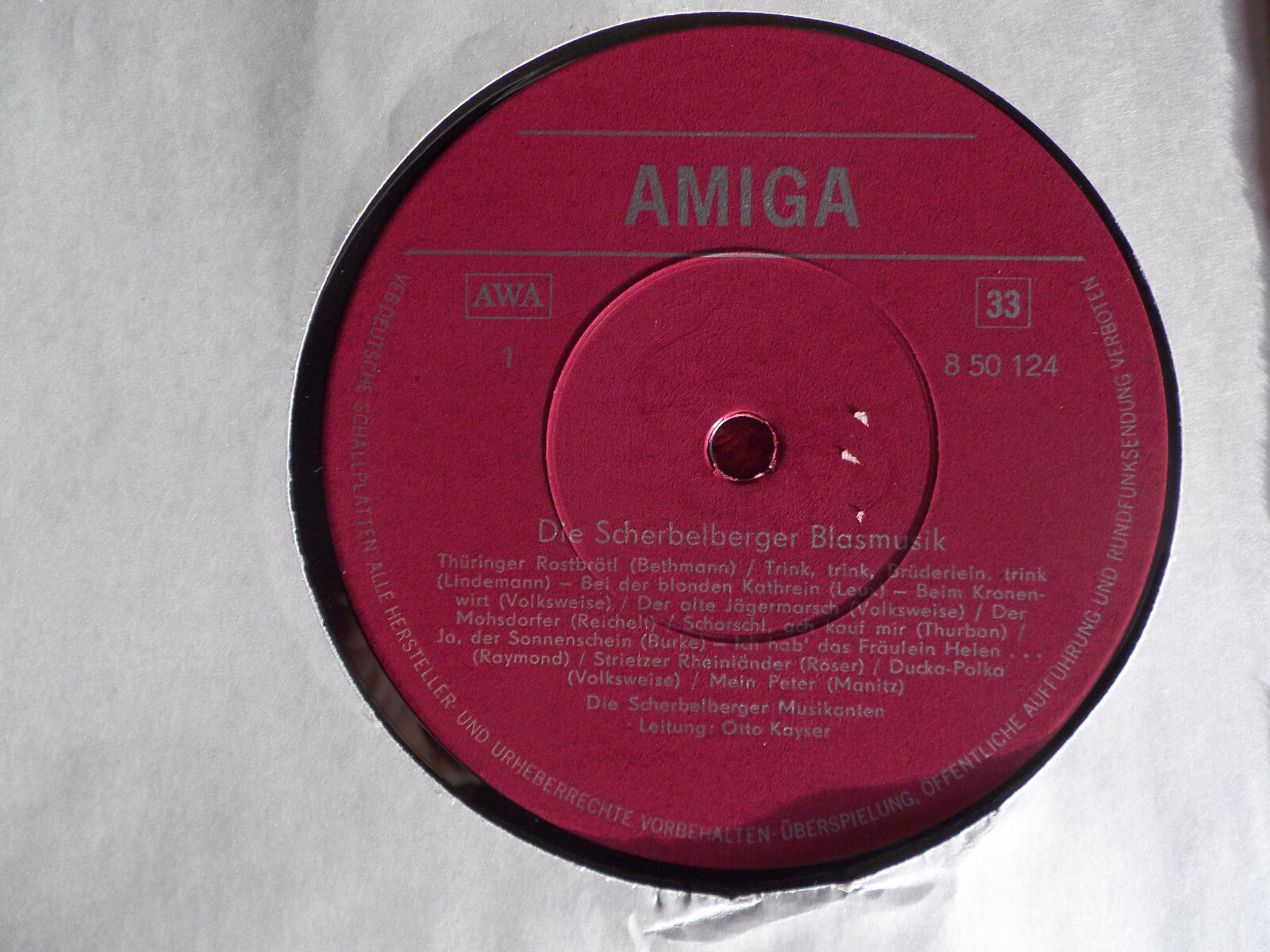 Otto Kayser und die Scherbelberger Musikanten – LP, Amiga Records, 1969, Bild 2