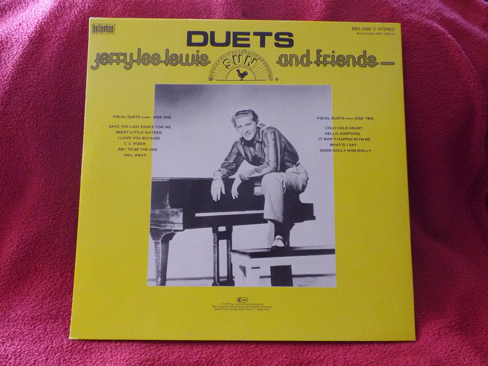 Jerry Lee Lewis – Duetts (Bellaphon, BBS 2568, LP, gelbes Vinyl), Bild 2