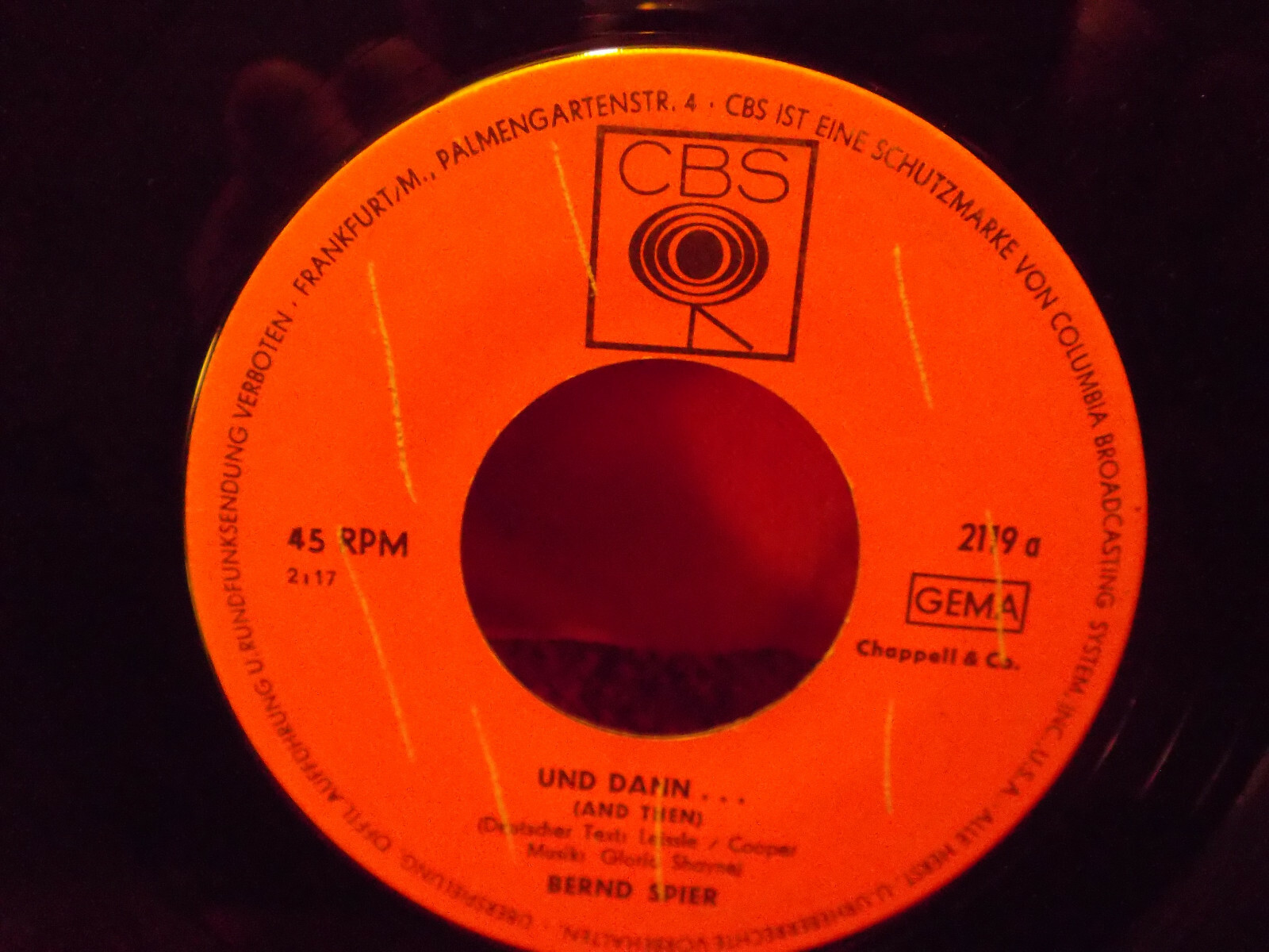 Bernd Spier – Und dann..... / Hey Mr. Postman | CBS Records 2119