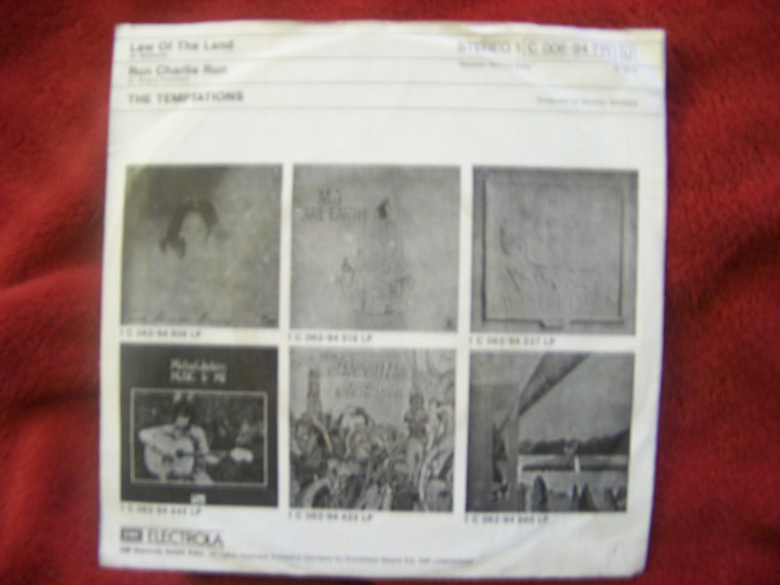 The Temptations – Law of the Land / Run Charlie Run · Motown / EMI Records, 1973, Bild 2
