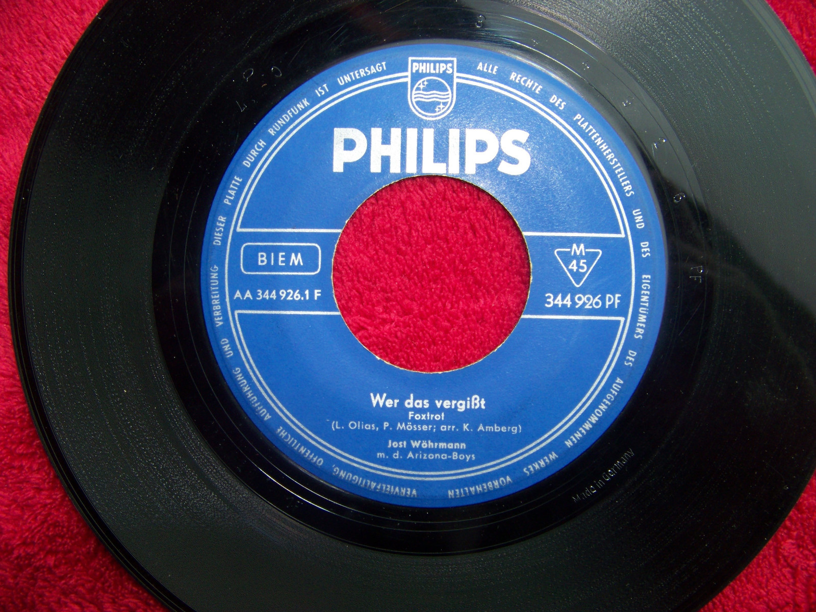 Jost Wöhrmann – Wer das vergißt / Heimatlos (Philips, Single)