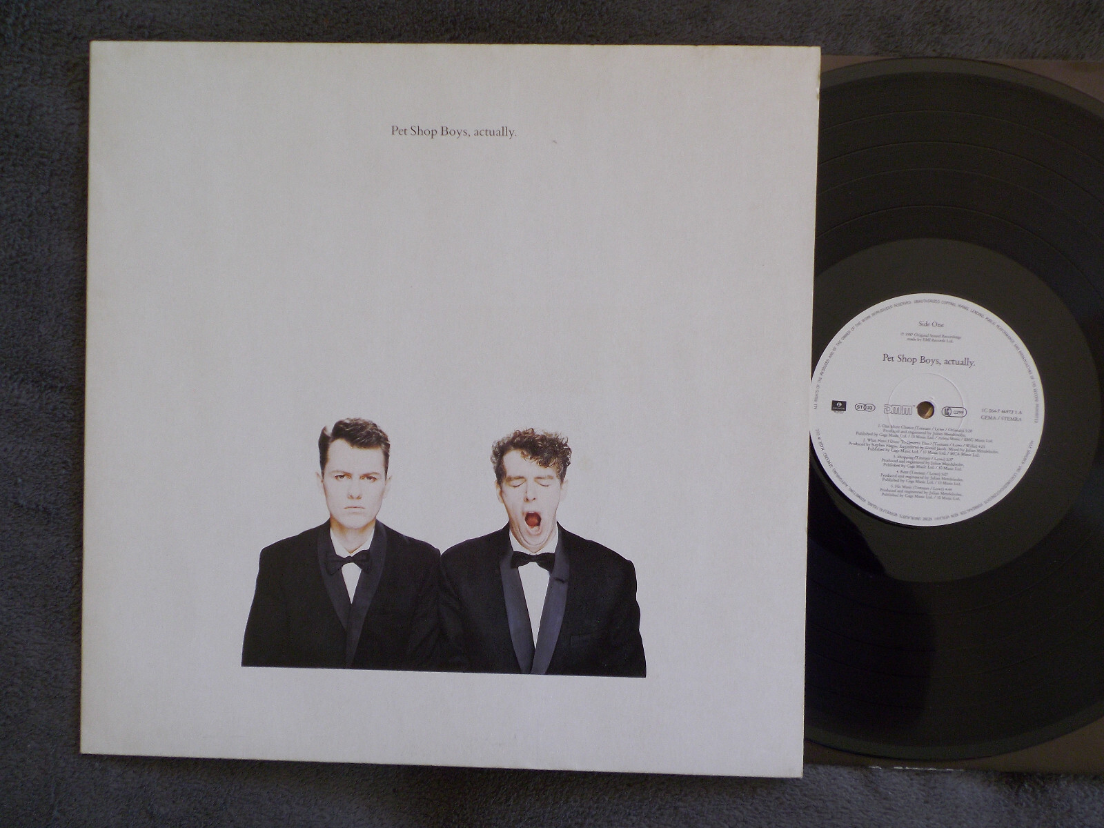 Pet Shop Boys – Actually | Parlophone Records LP, 1987