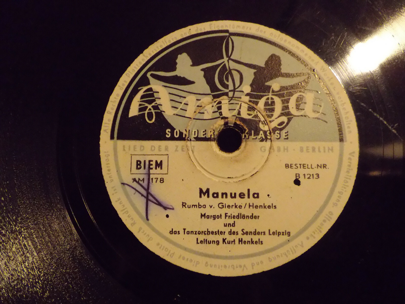 Margot Friedländer – Irgendwo in Calabamba / Manuela | Amiga Records 1213, Bild 2