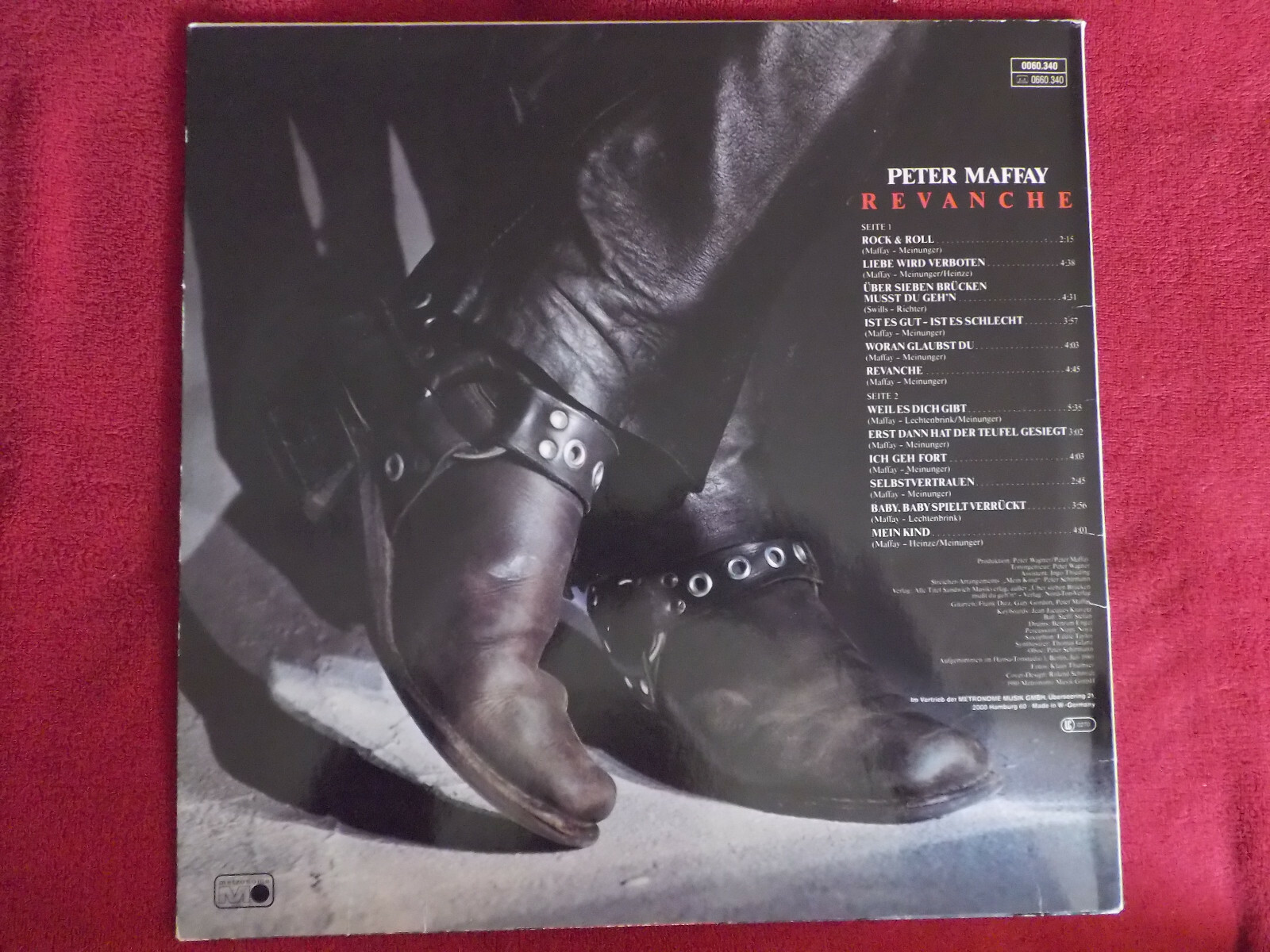 Peter Maffay – Revanche (LP, Metronome Records, 1980), Bild 2