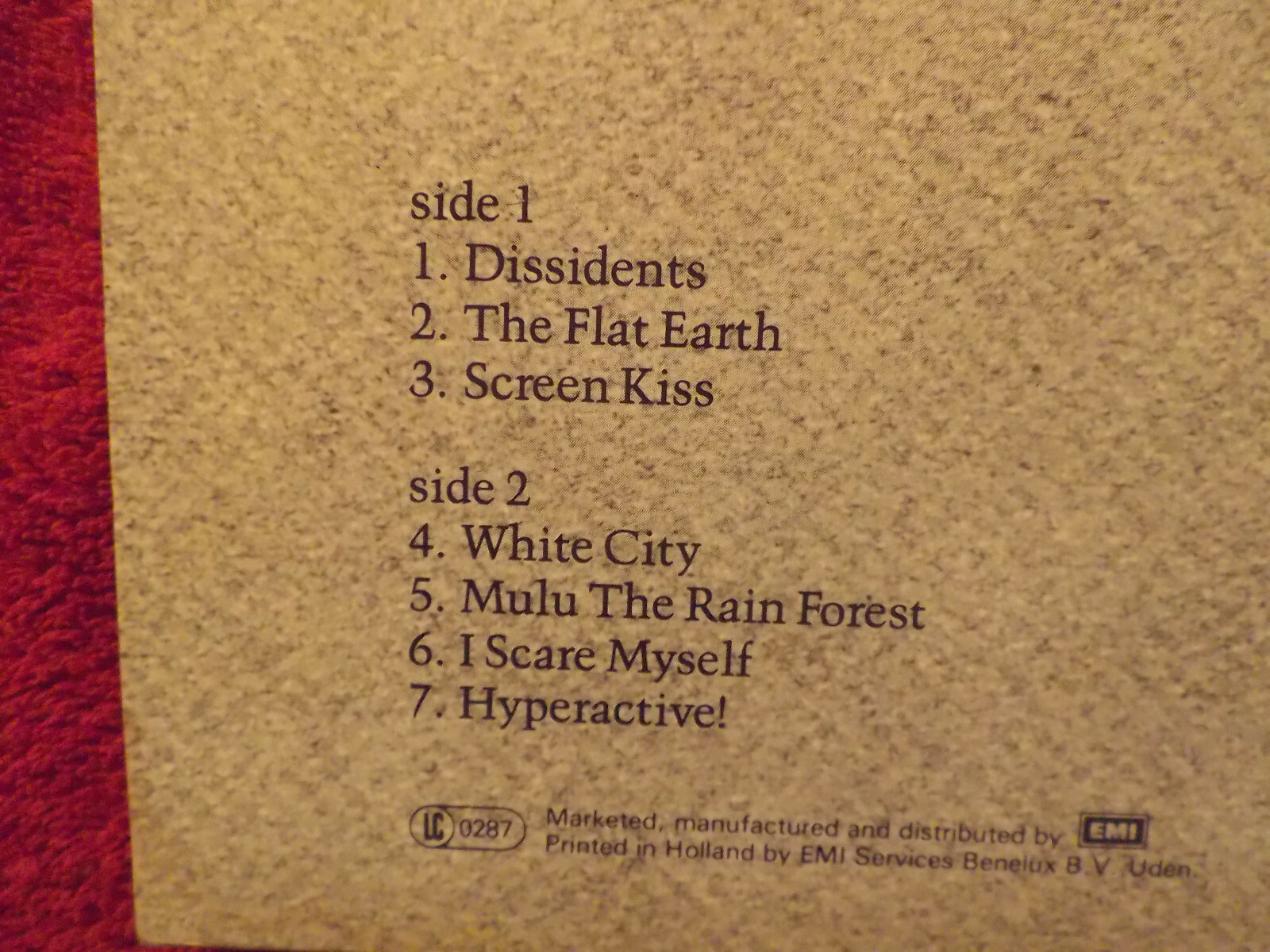 Thomas Dolby – The Flat Earth (LP, Parlophone / Odeon, Niederlande/EEC, 1984), Bild 4