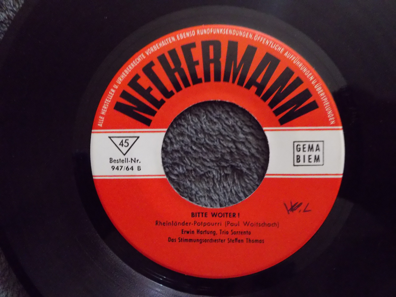 Das Stimmungsorchester Steffen Thomas – Viel Vergnügen! / Bitte woiter! (Neckermann Records, 947 / 64), Bild 2