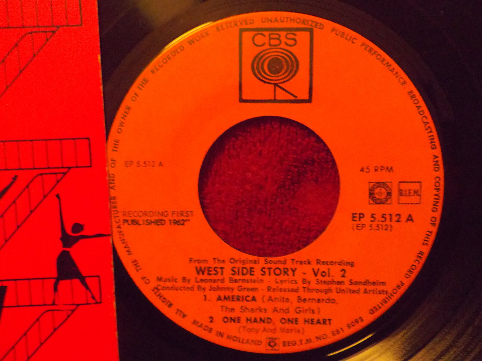 Leonard Bernstein – West Side Story 2 | CBS Records EP 5512, Bild 2
