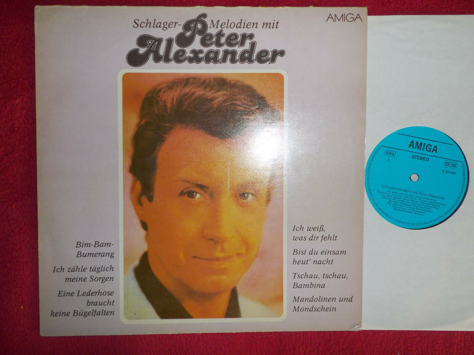 Peter Alexander – Schlagermelodien mit Peter Alexander (Amiga LP, 1982)