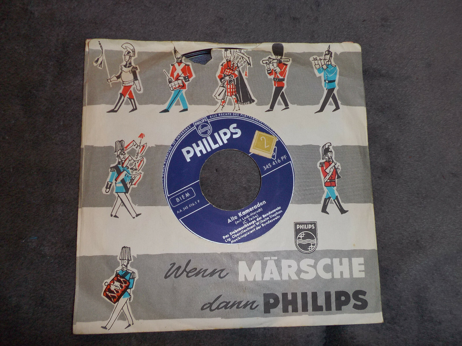 Das Stabsmusikkorps der Bundeswehr – Alte Kameraden / Fridericus-Rex-Grenadiermarsch (7″-Single), Bild 3