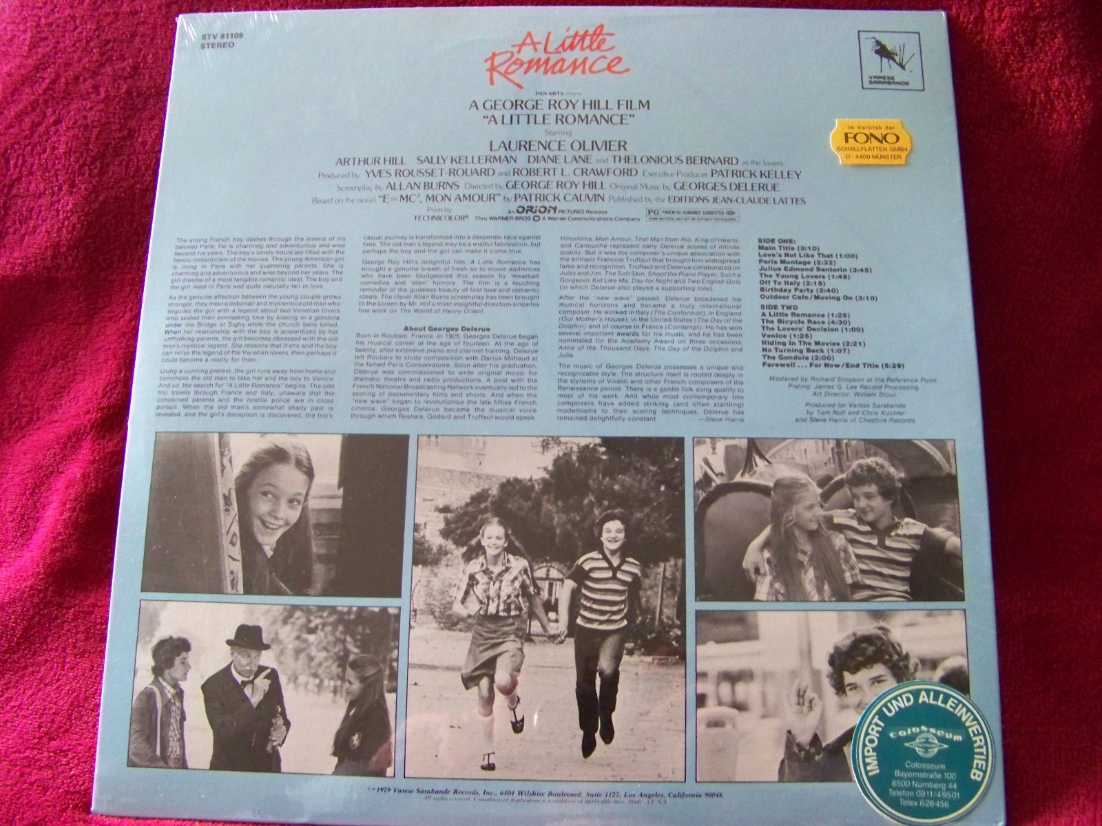 Georges Delerue – A Little Romance (LP, Varese Sarabande, 1979), Bild 2