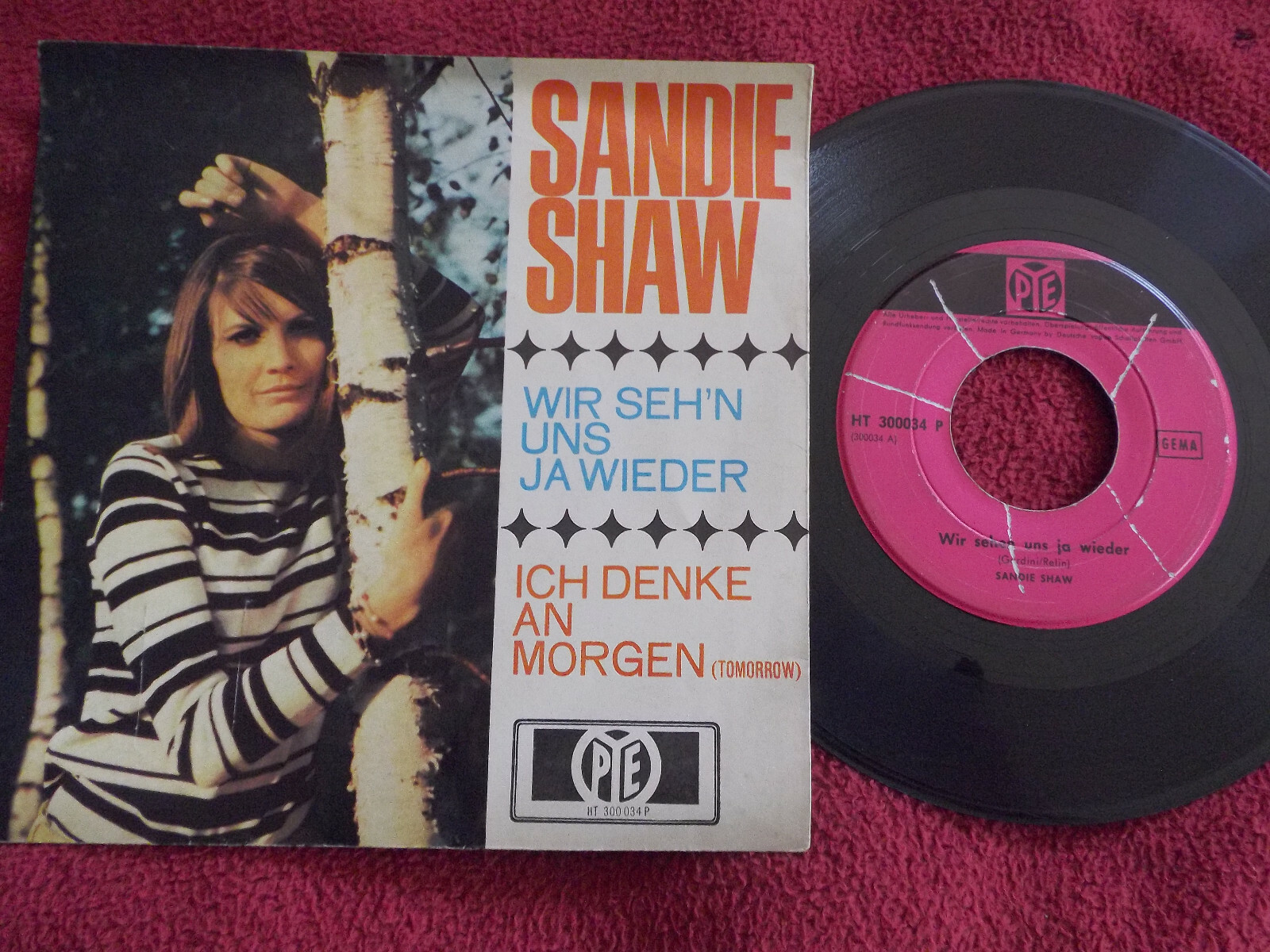 Sandie Shaw – Wir seh´n uns ja wieder / Ich denke an morgen (Pye Records, HT 300034)