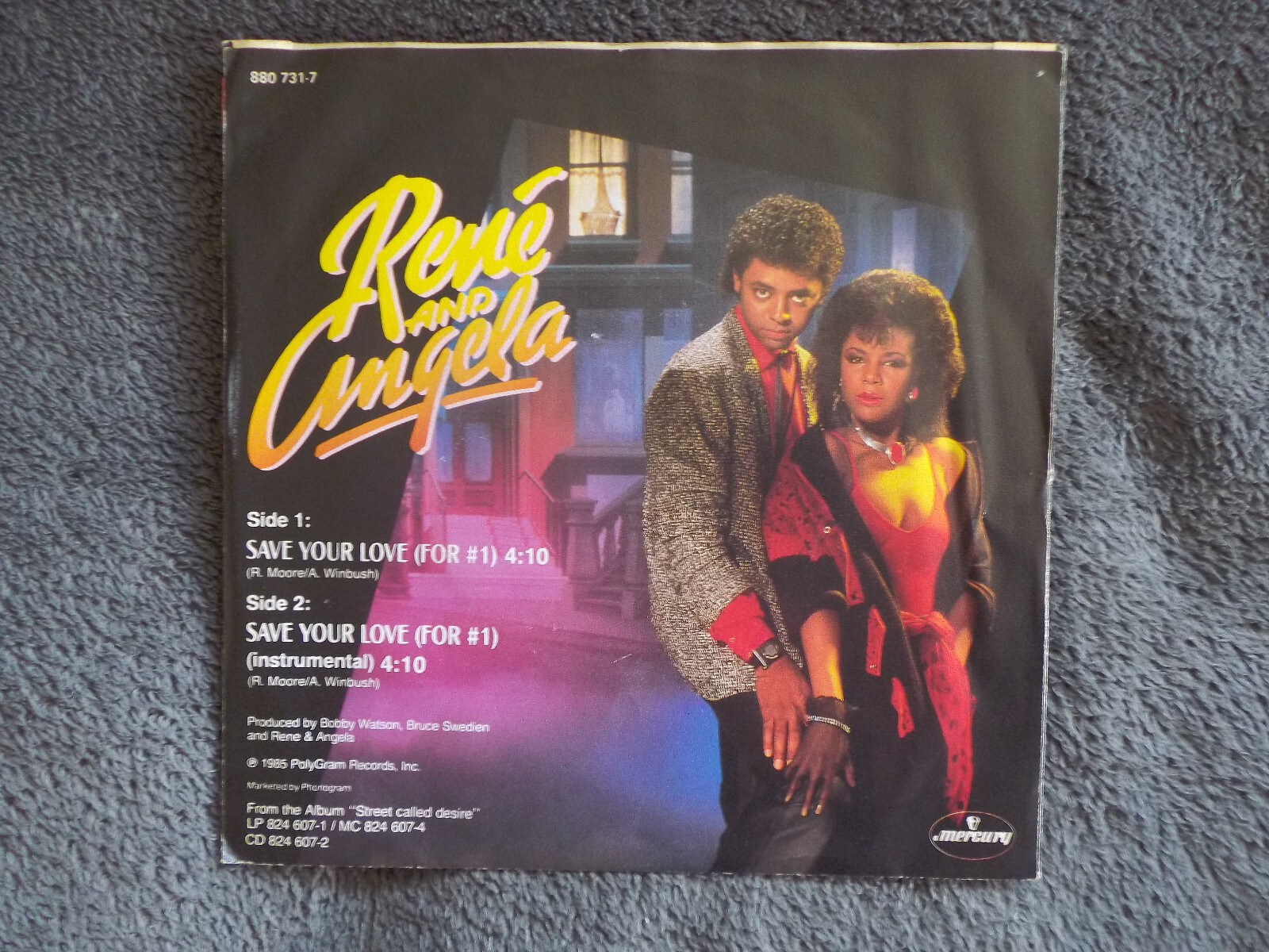 Rene and Angela – Save your love / Save your love (instr.) · Mercury 880 731-7, Bild 2