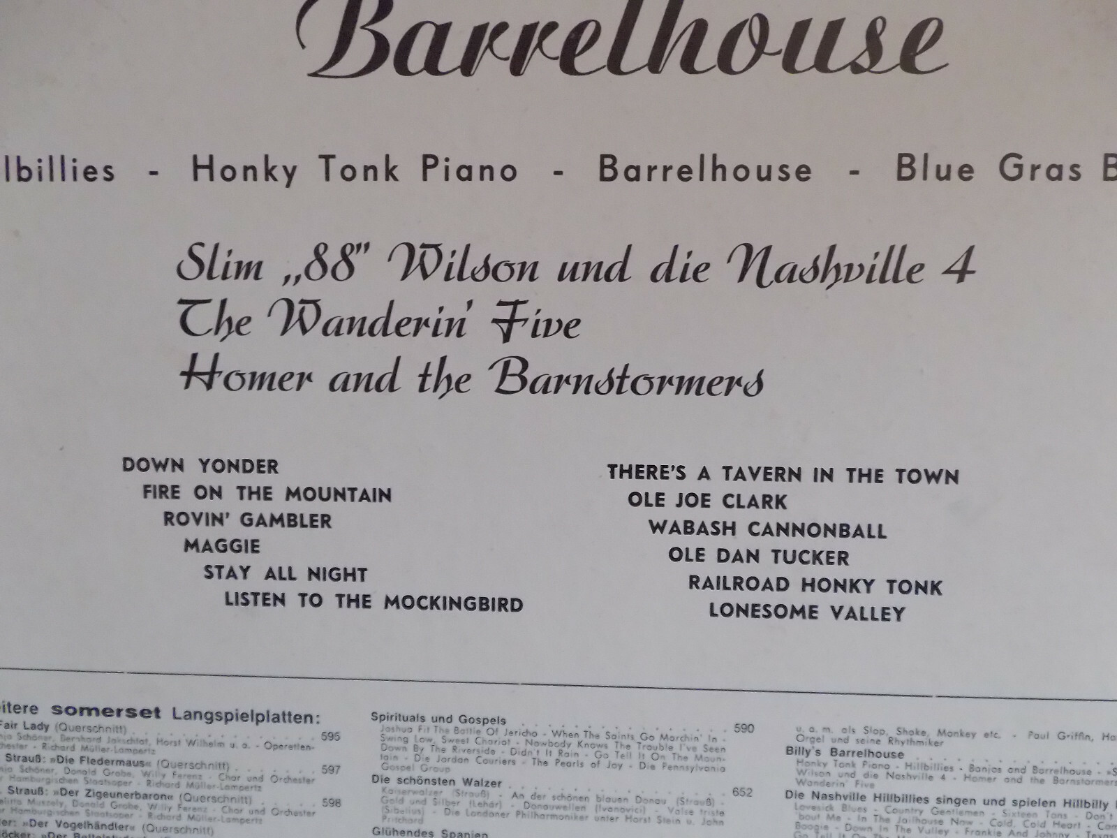 Various Artists – Billy´s Barrelhouse (Somerset Records, 581), Bild 3