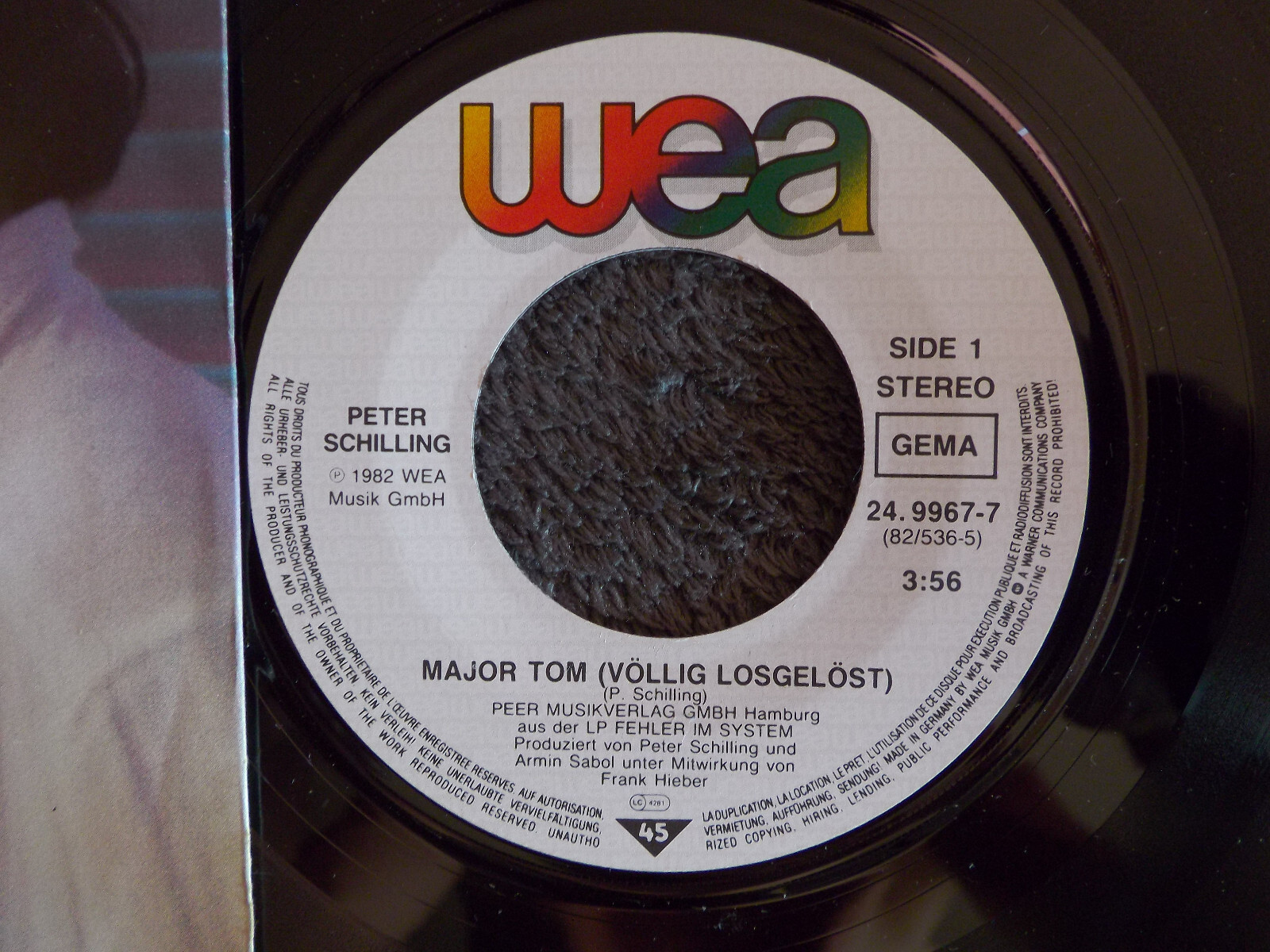 Peter Schilling – Major Tom / Ich hab´ keine Lust (7″-Single), Bild 2