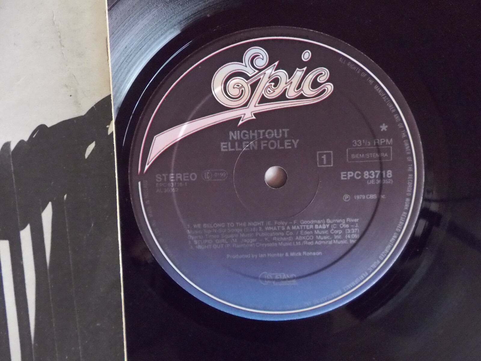 Ellen Foley – Nightout (LP, Epic Records, EPC 83718, 1979), Bild 2