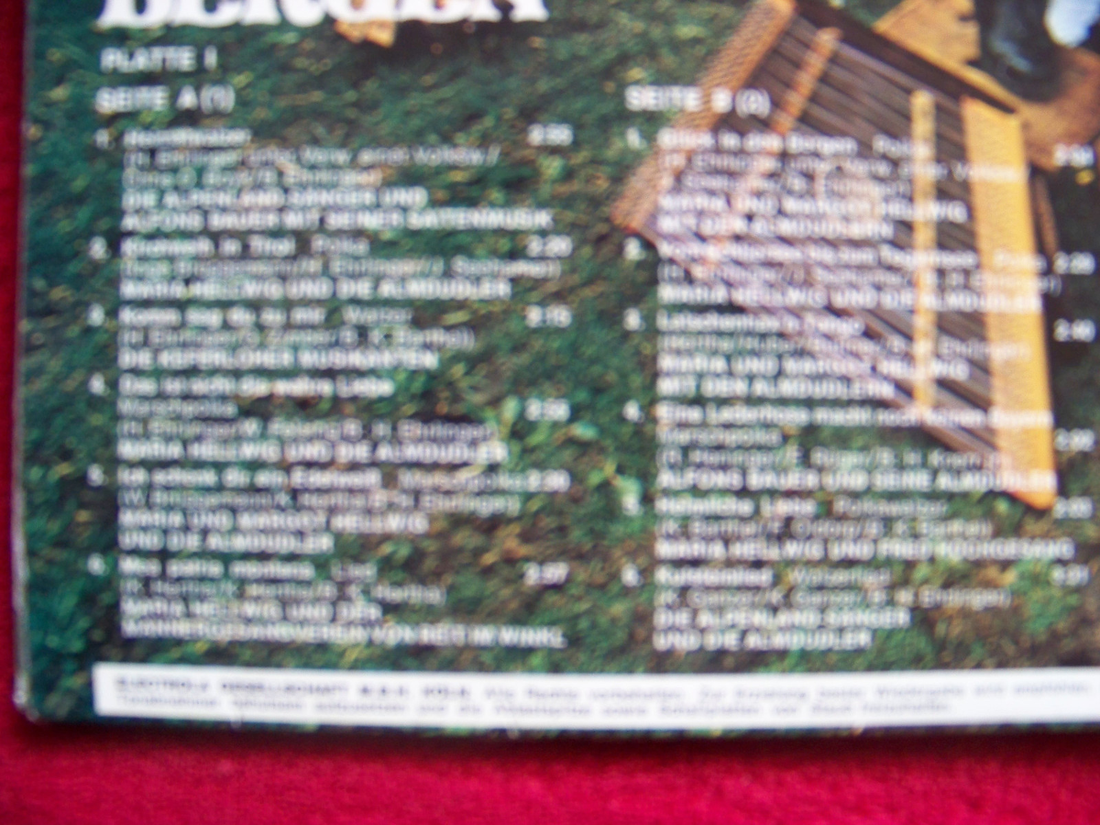 Maria und Margot Hellwig – Glück in den Bergen – Doppel-LP, Bild 4